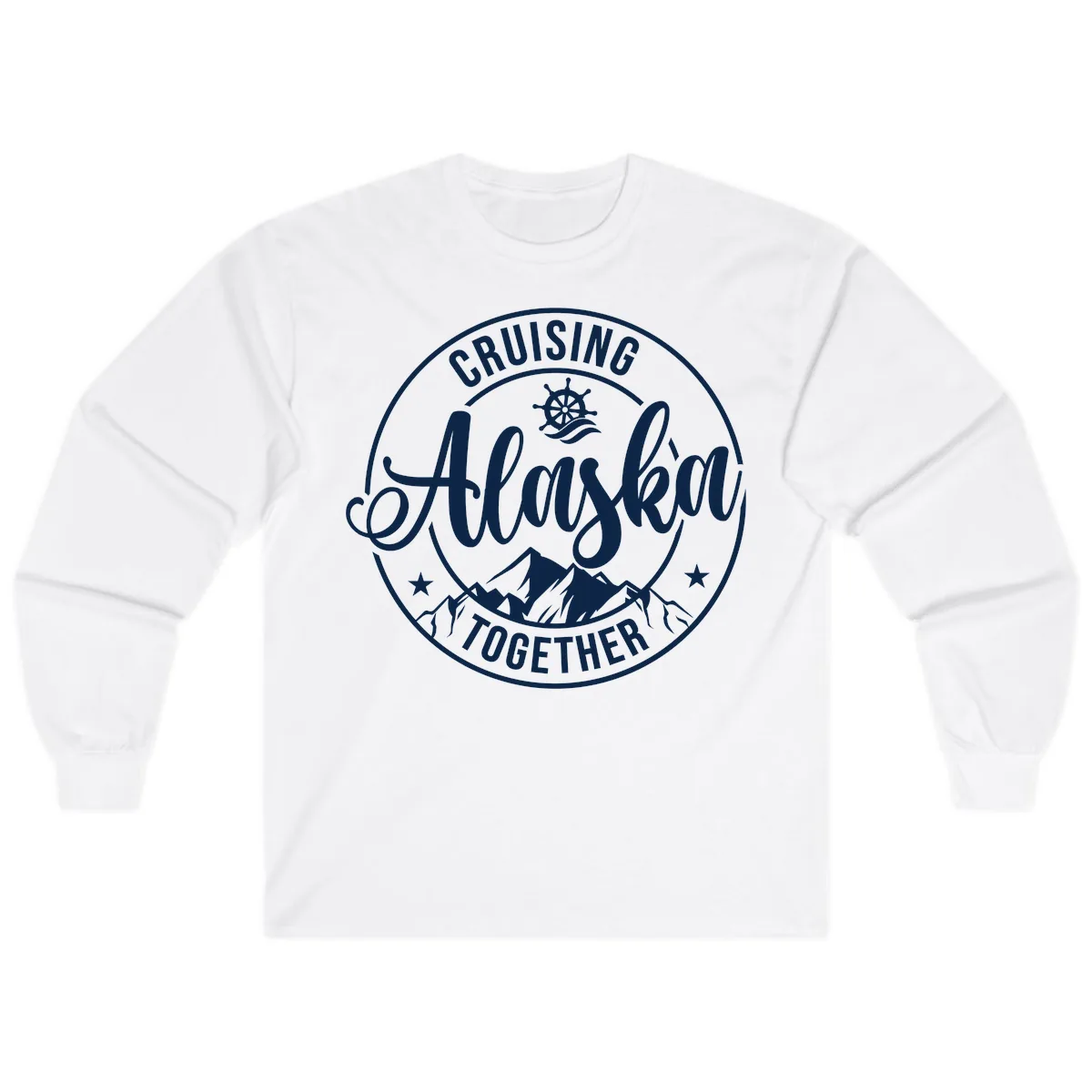 Cruising Ashore Together Badge Long Sleeve in White