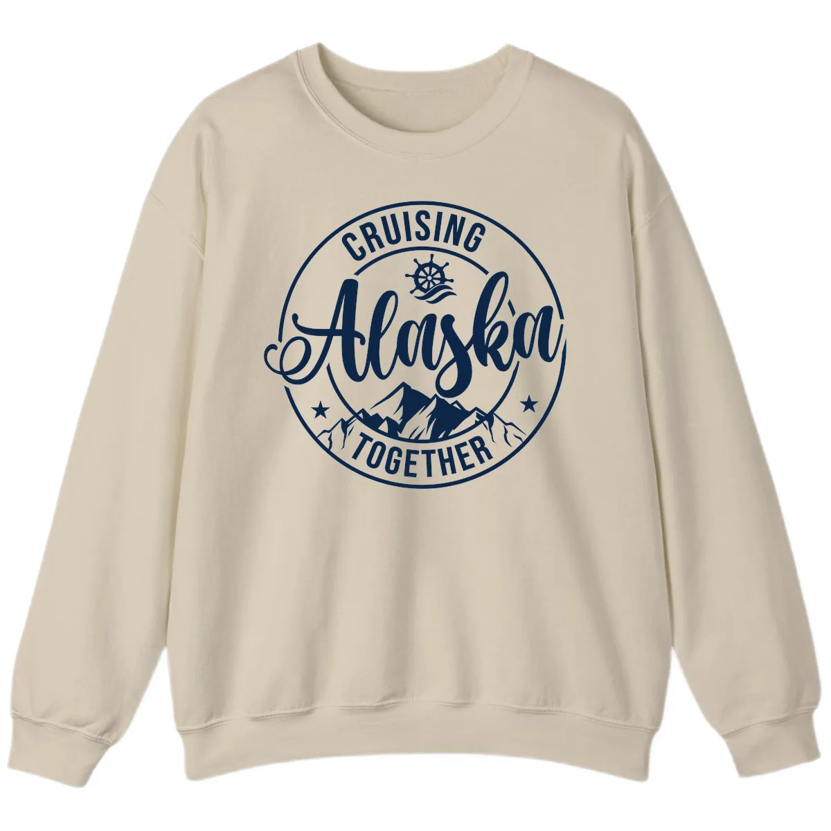 Cruising Ashore Together Badge Sweatshirt in Sand