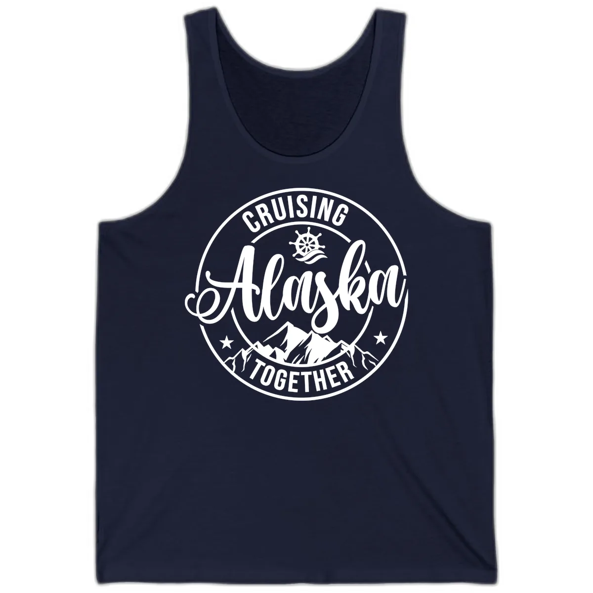Cruising Ashore Together Badge Tank in Navy