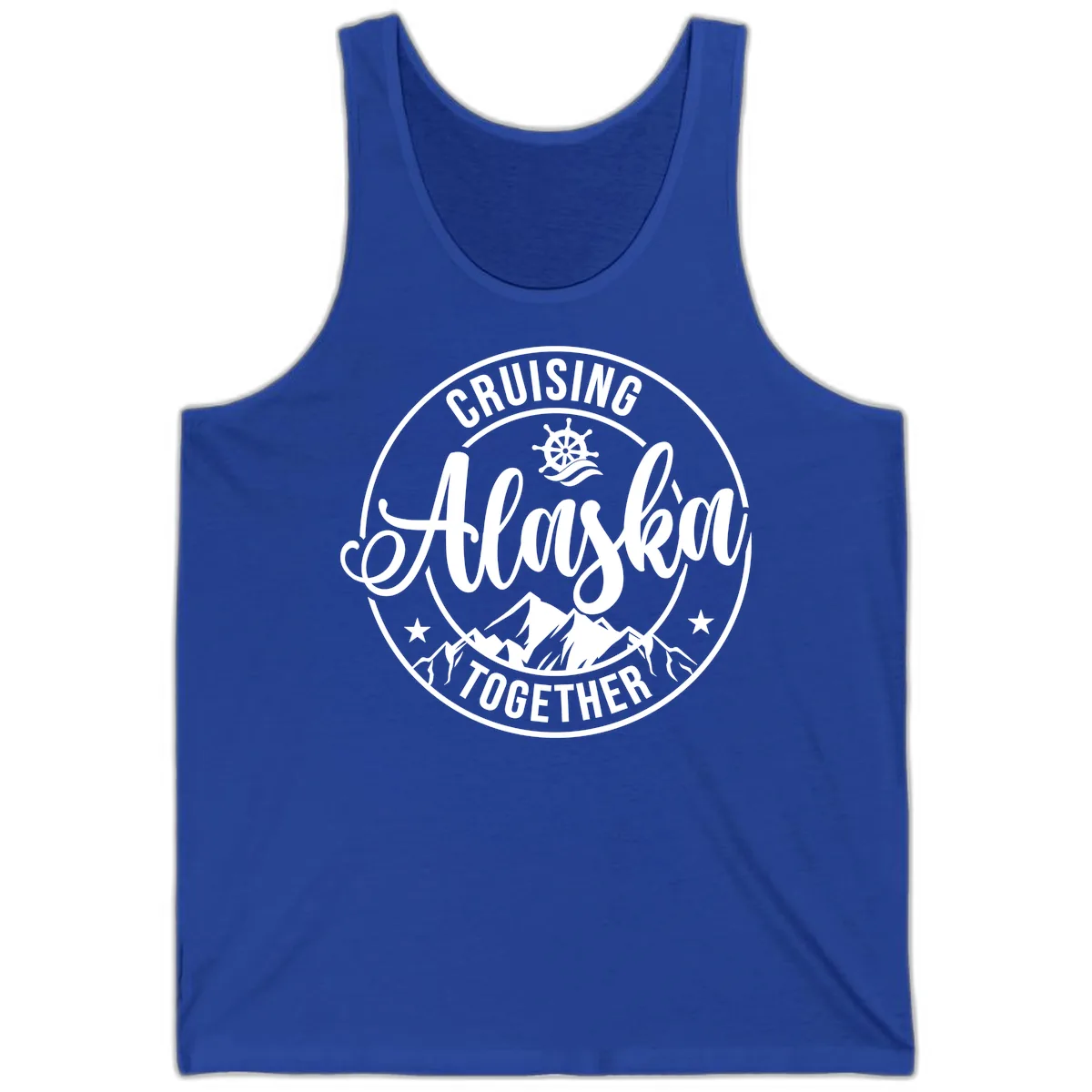Cruising Ashore Together Badge Tank in True Royal