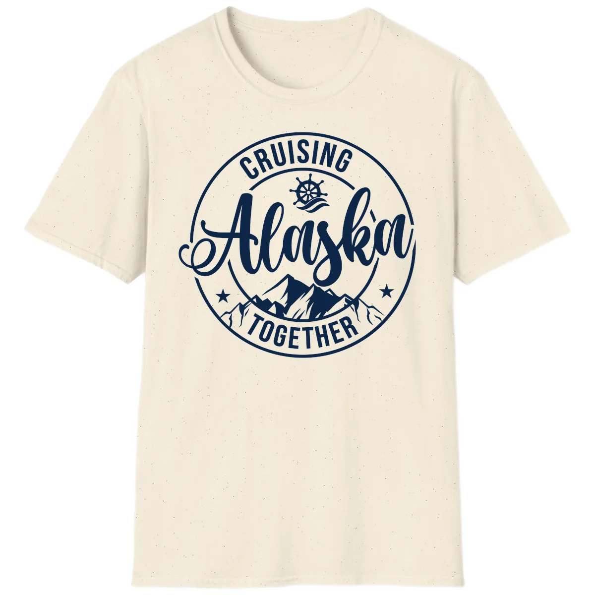 Cruising Ashore Together Badge T-Shirt in Natural