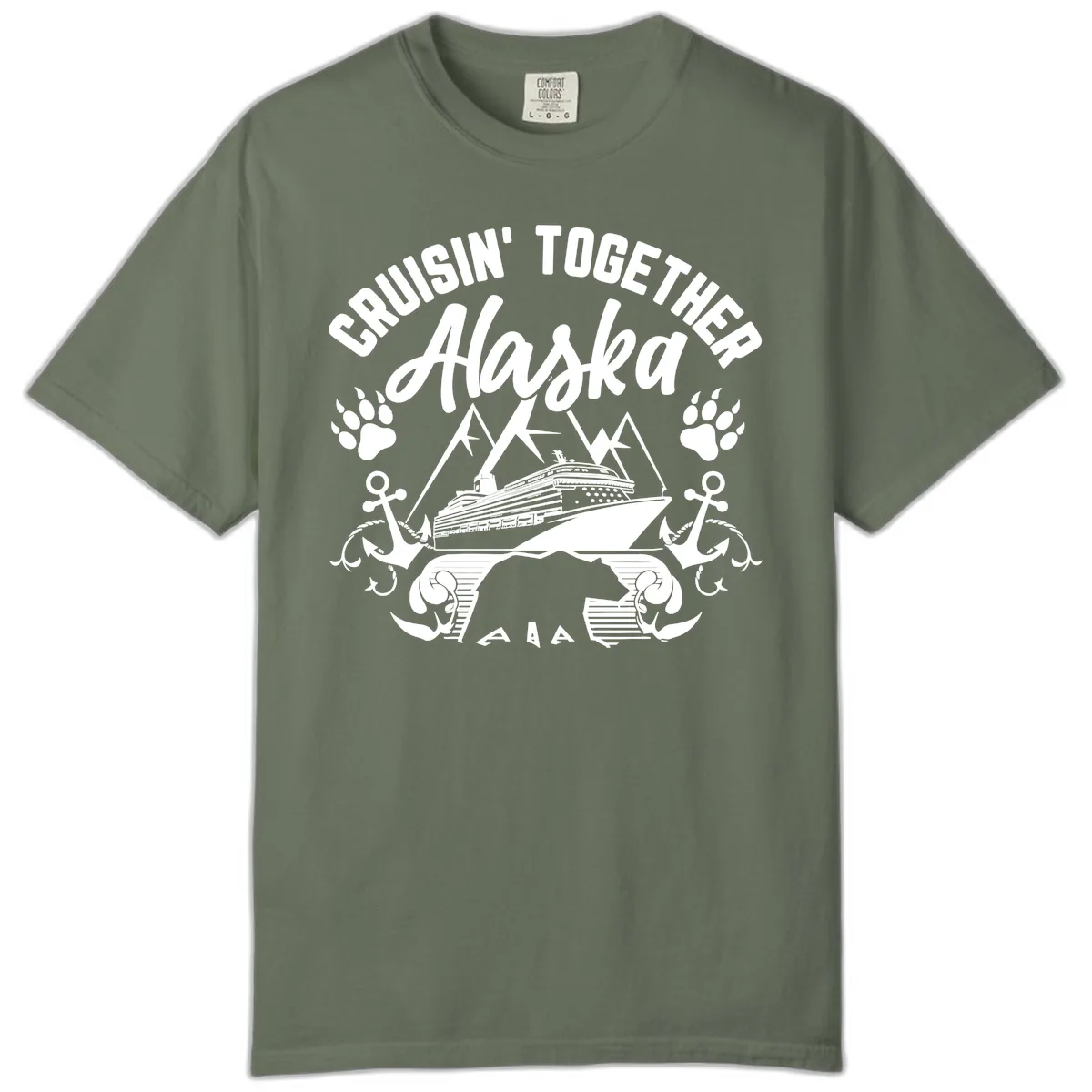 Cruisin' Together Alaska Comfort Color in Moss