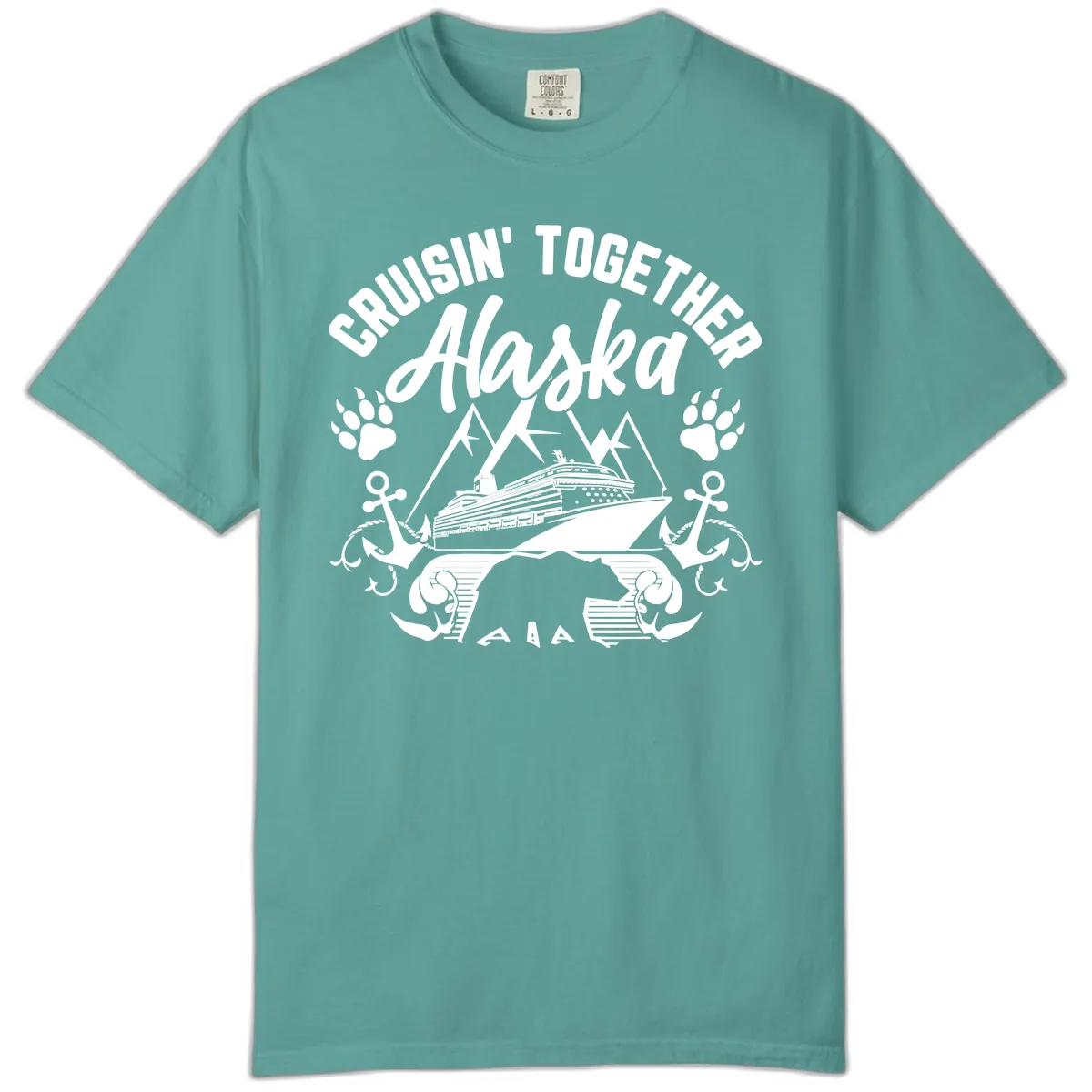Cruisin' Together Alaska Comfort Color in Seafoam