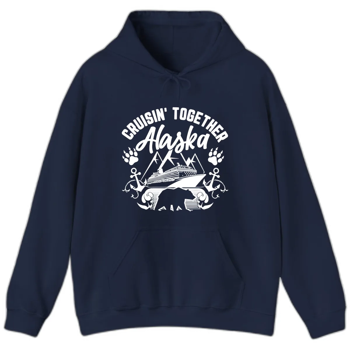 Cruisin' Together Alaska Hoodie in Navy
