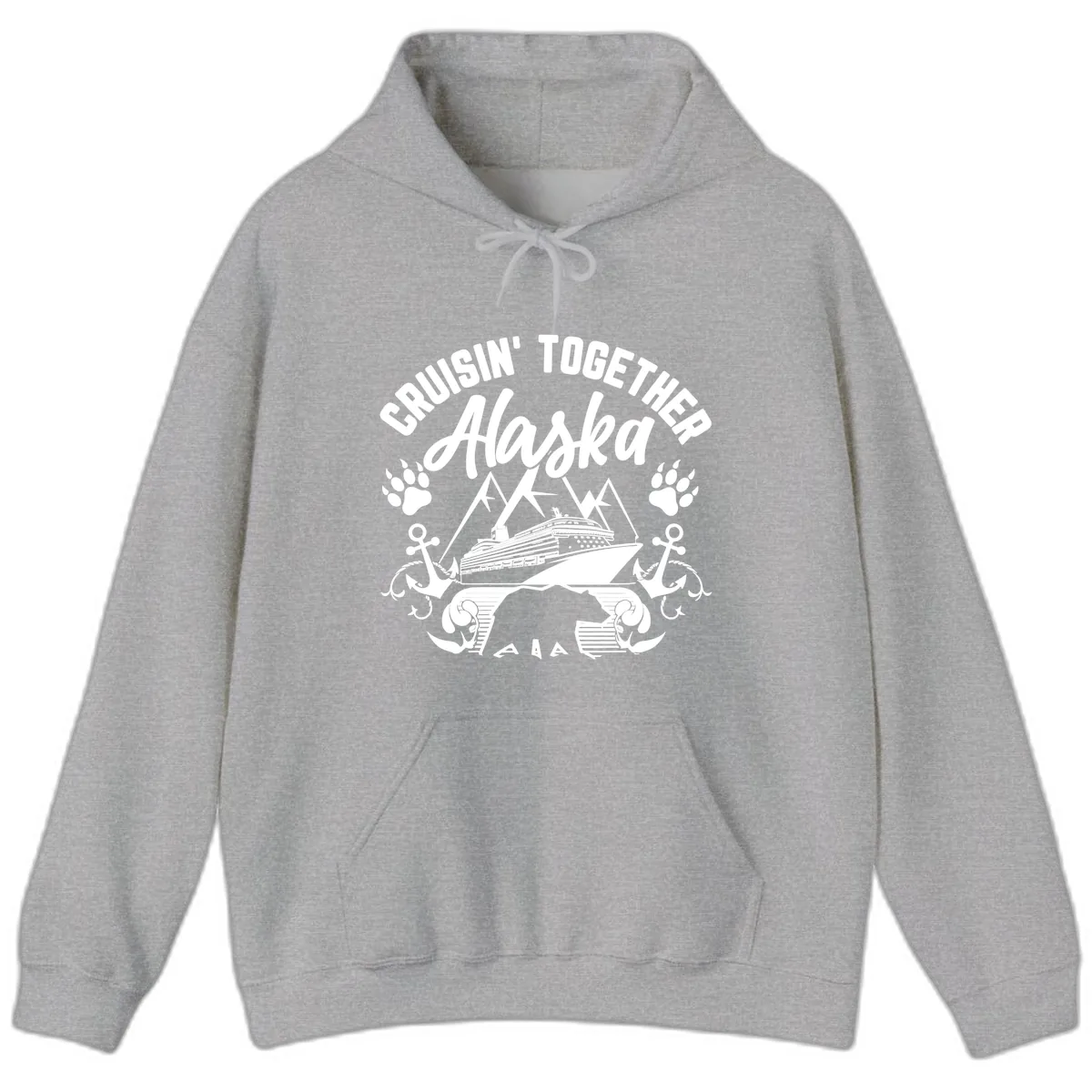 Cruisin' Together Alaska Hoodie in Sport Grey