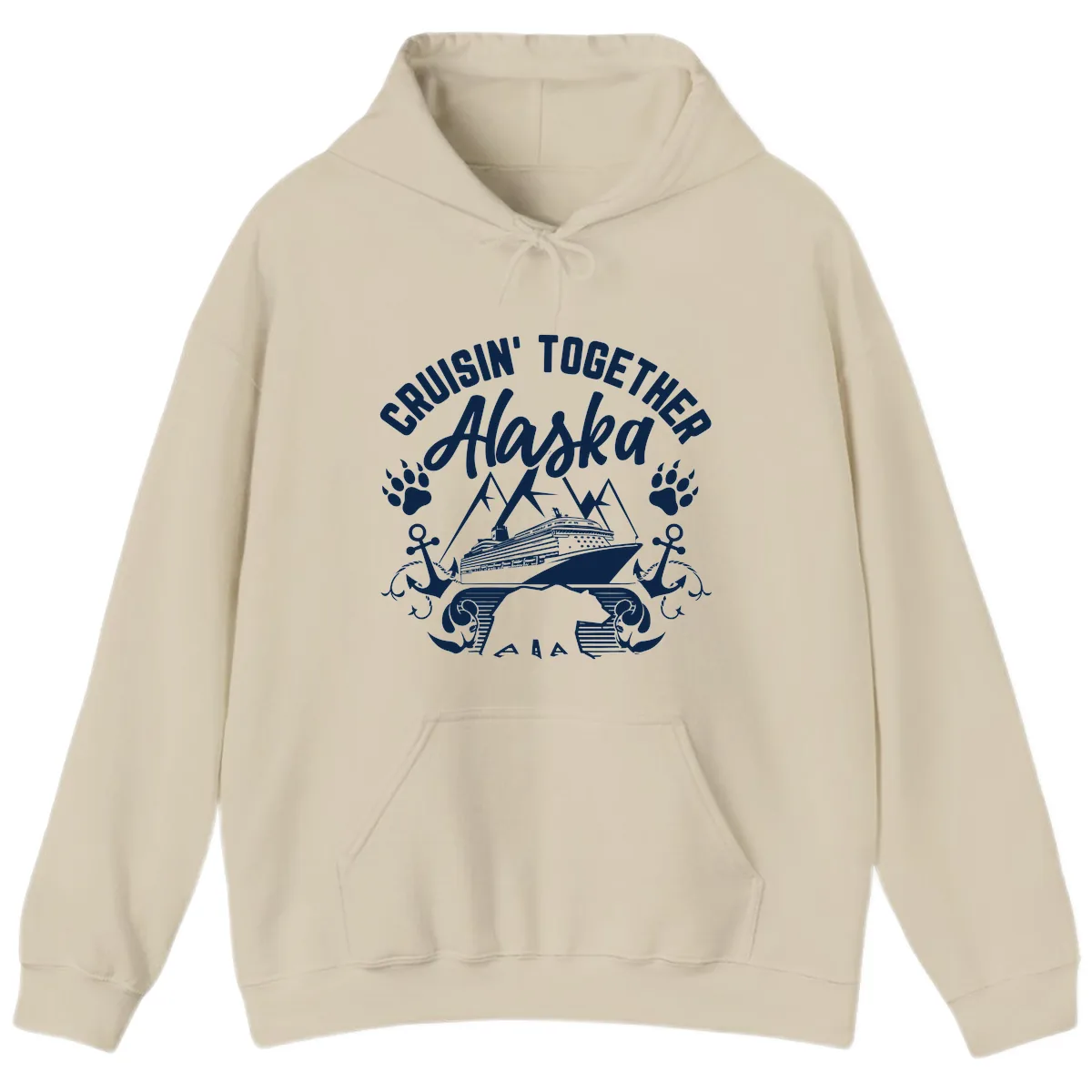 Cruisin' Together Alaska Hoodie in Sand