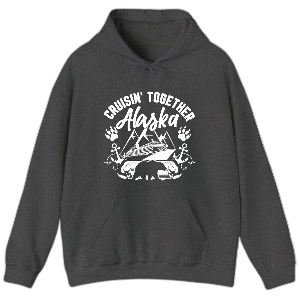 Cruisin' Together Alaska Hoodie in Dark Heather