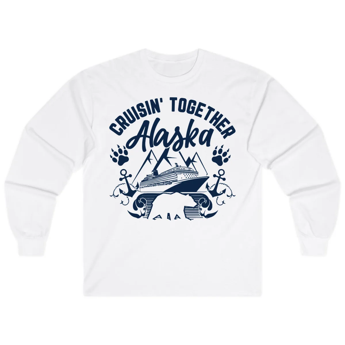 Cruisin' Together Alaska Long Sleeve in White