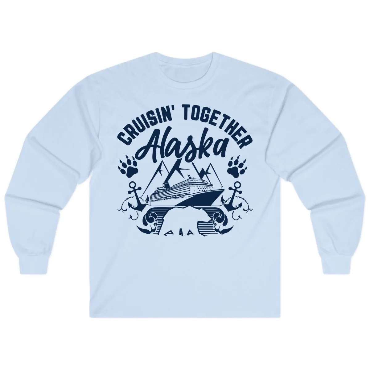 Cruisin' Together Alaska Long Sleeve in Light Blue