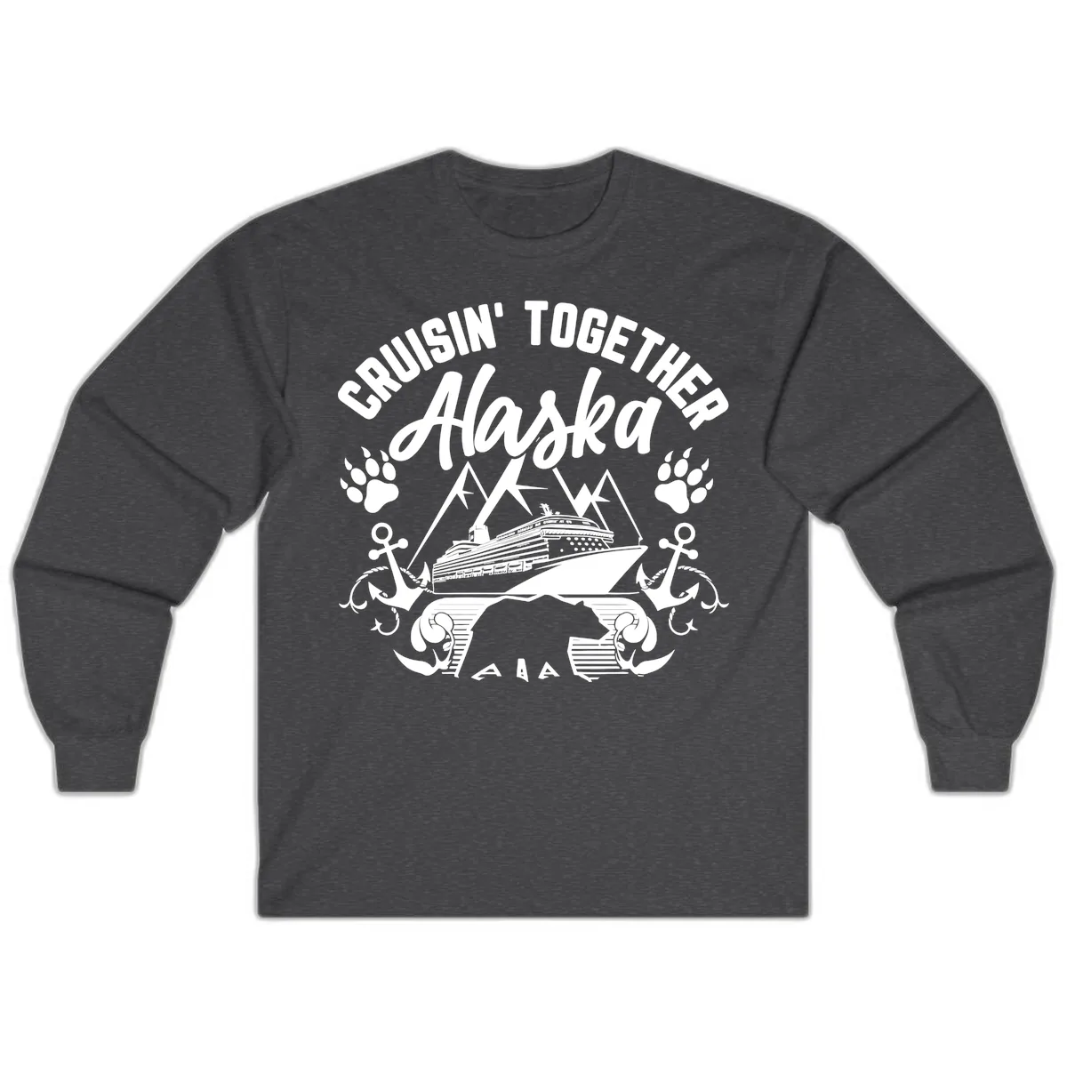 Cruisin' Together Alaska Long Sleeve in Dark Heather