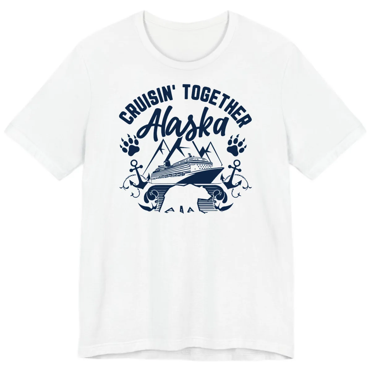 Cruisin' Together Alaska Premium T-Shirt in White
