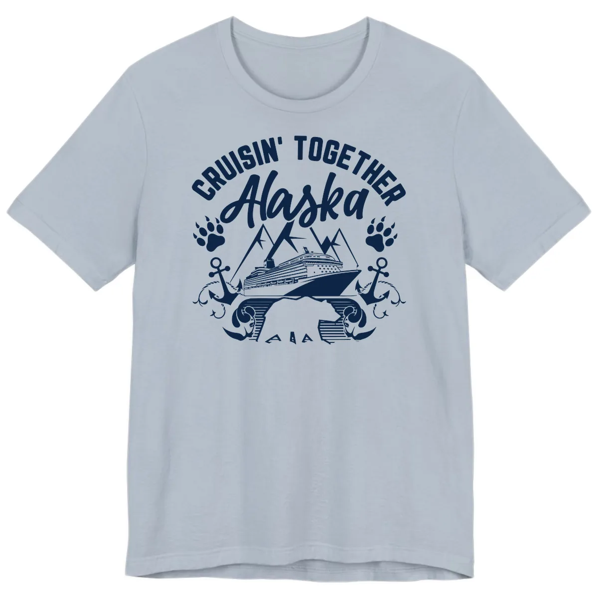 Cruisin' Together Alaska Premium T-Shirt in Light Blue