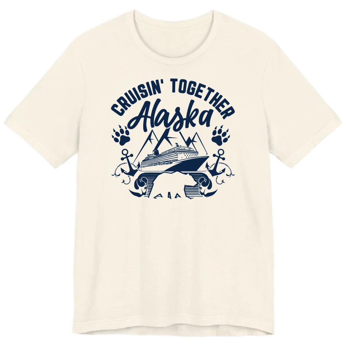 Cruisin' Together Alaska Premium T-Shirt in Natural