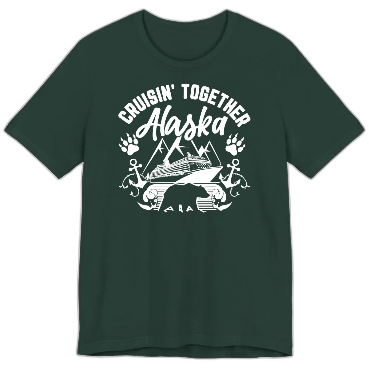 Cruisin' Together Alaska Premium T-Shirt in Forest