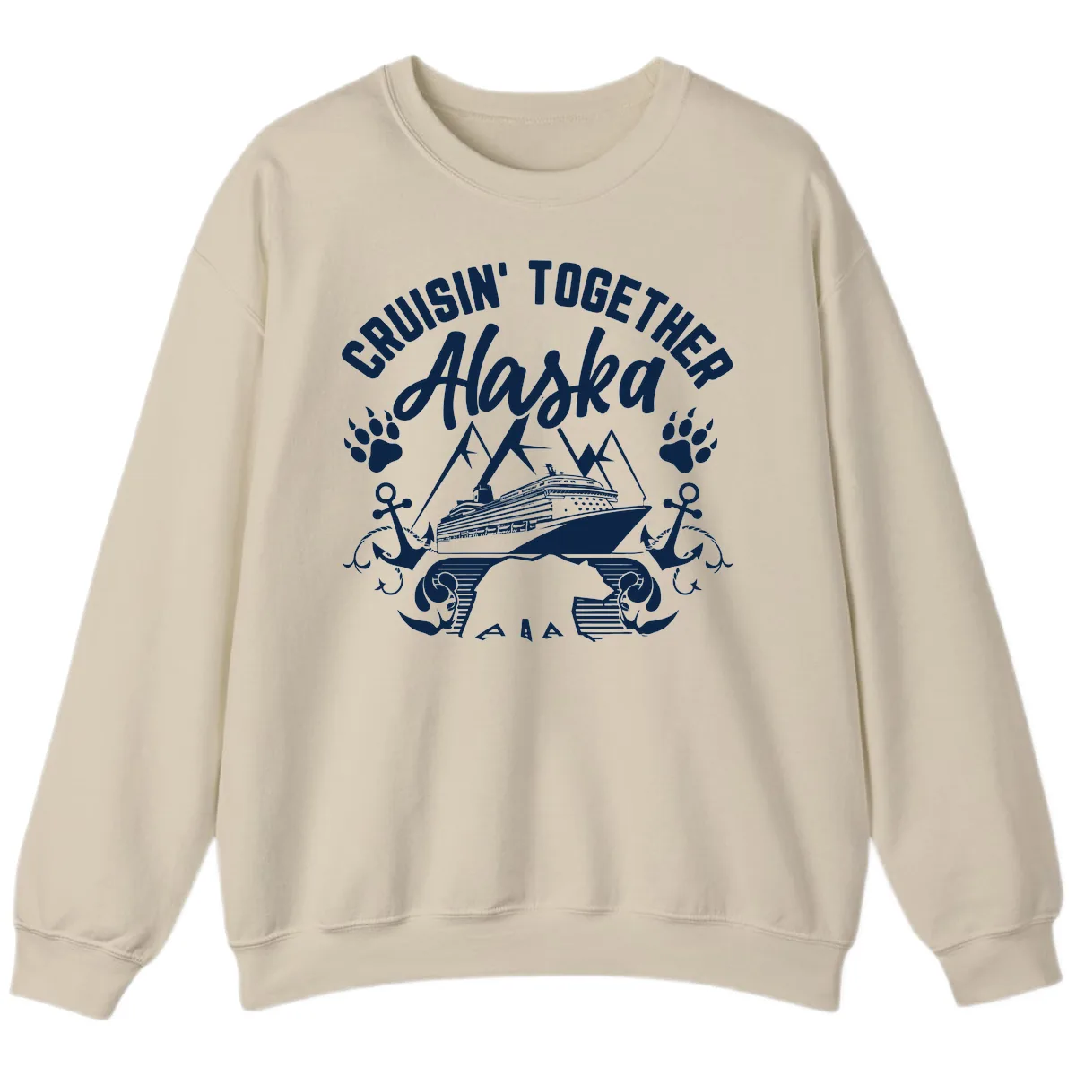 Cruisin' Together Alaska Sweatshirt in Sand