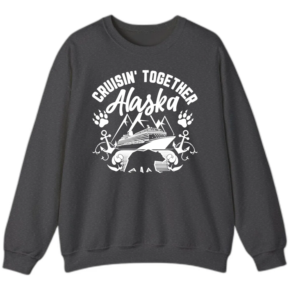 Cruisin' Together Alaska Sweatshirt in Dark Heather