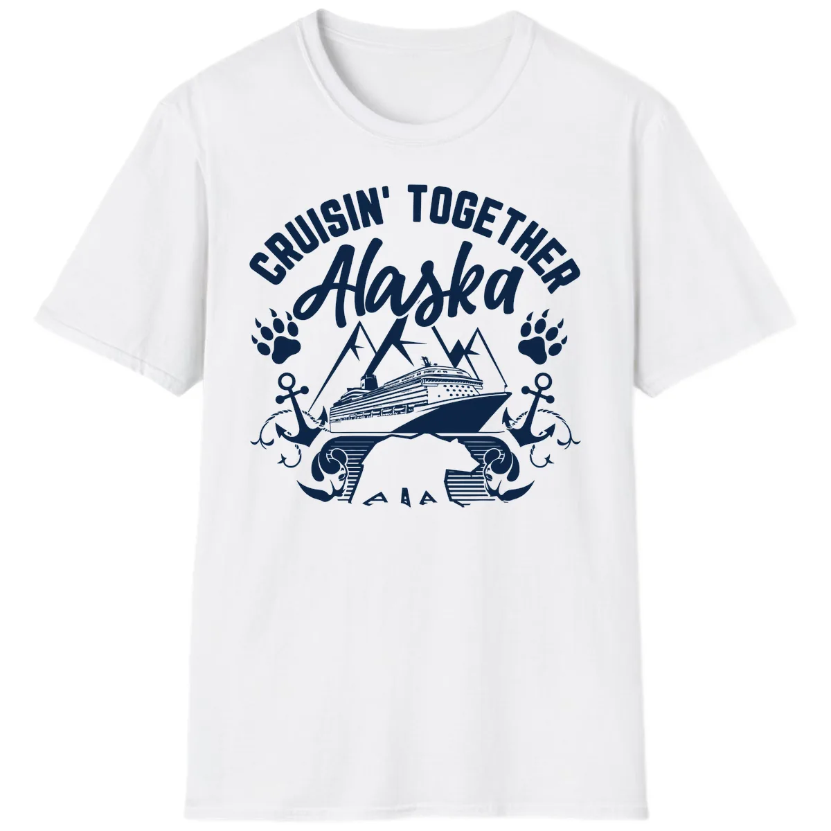 Cruisin' Together Alaska T-Shirt in White