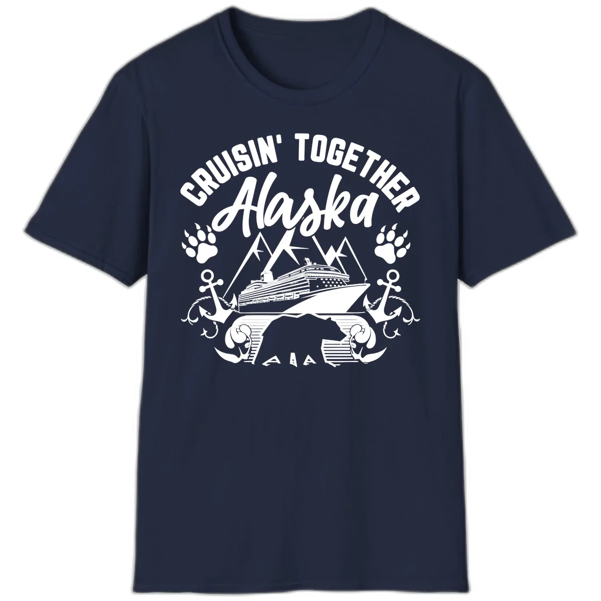 Cruisin' Together Alaska T-Shirt in Navy