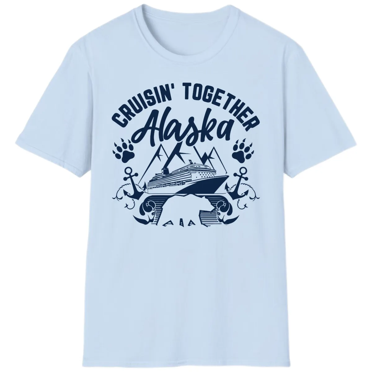 Cruisin' Together Alaska T-Shirt in Light Blue