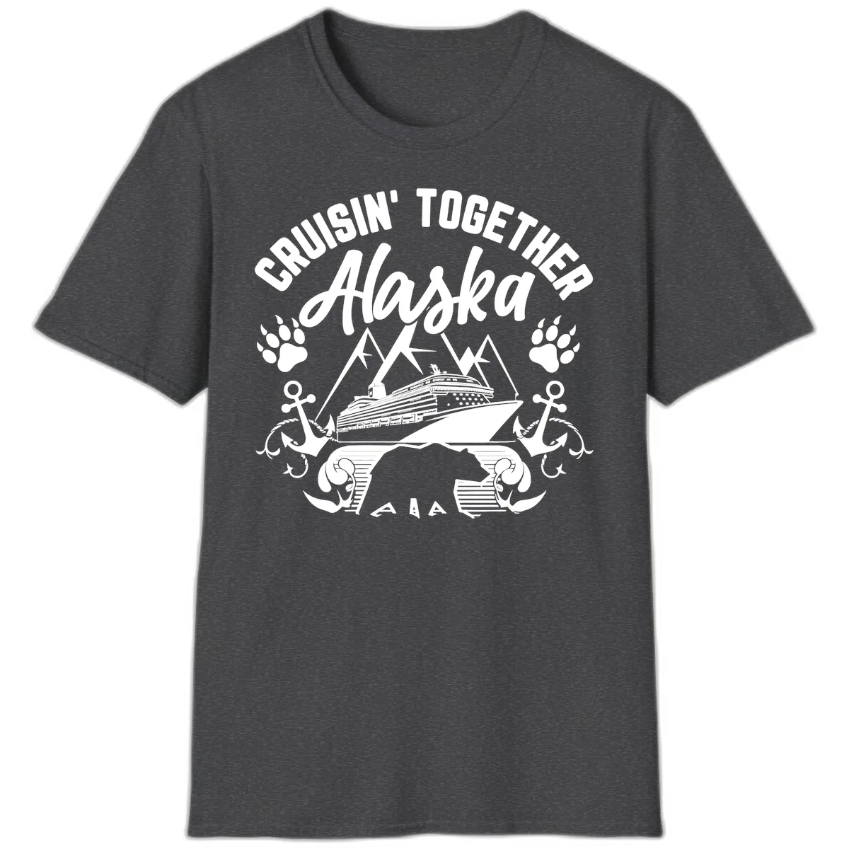 Cruisin' Together Alaska T-Shirt in Dark Heather