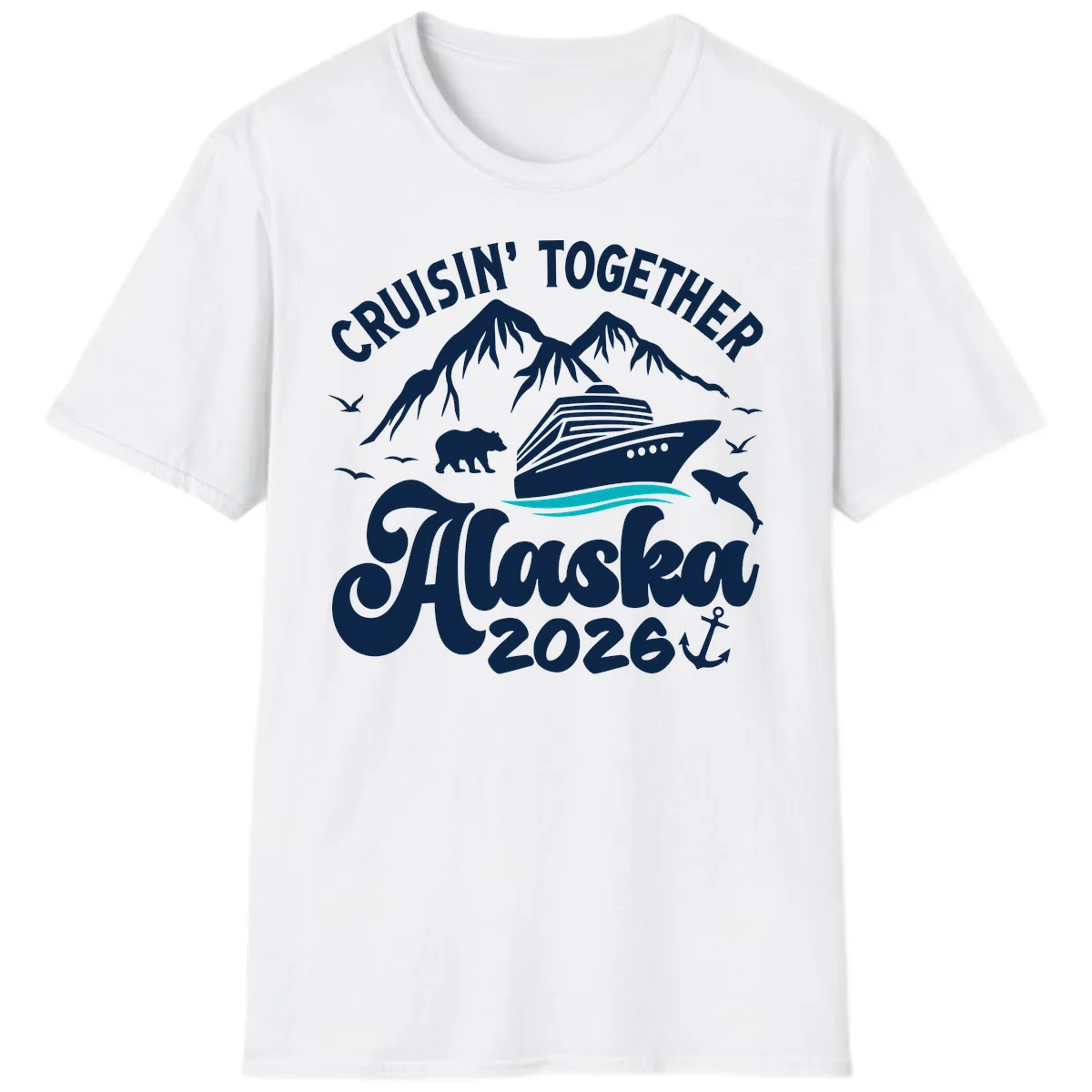 Minimalist Ocean Waves T-Shirt in White