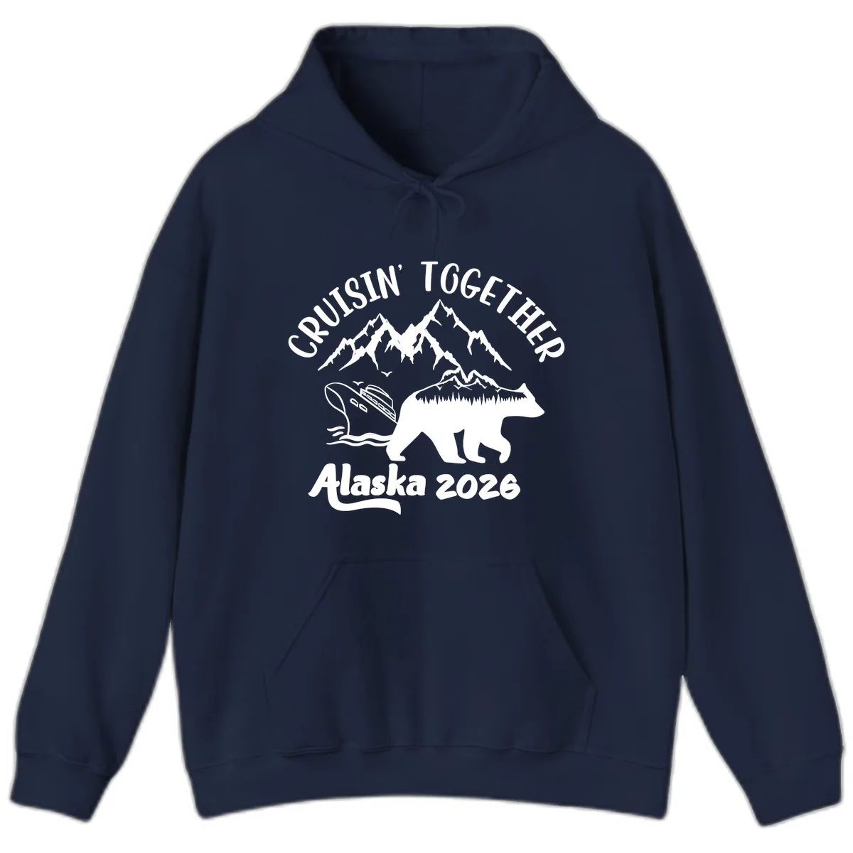 Cruisin' Together Alaska 2026 Hoodie in Navy