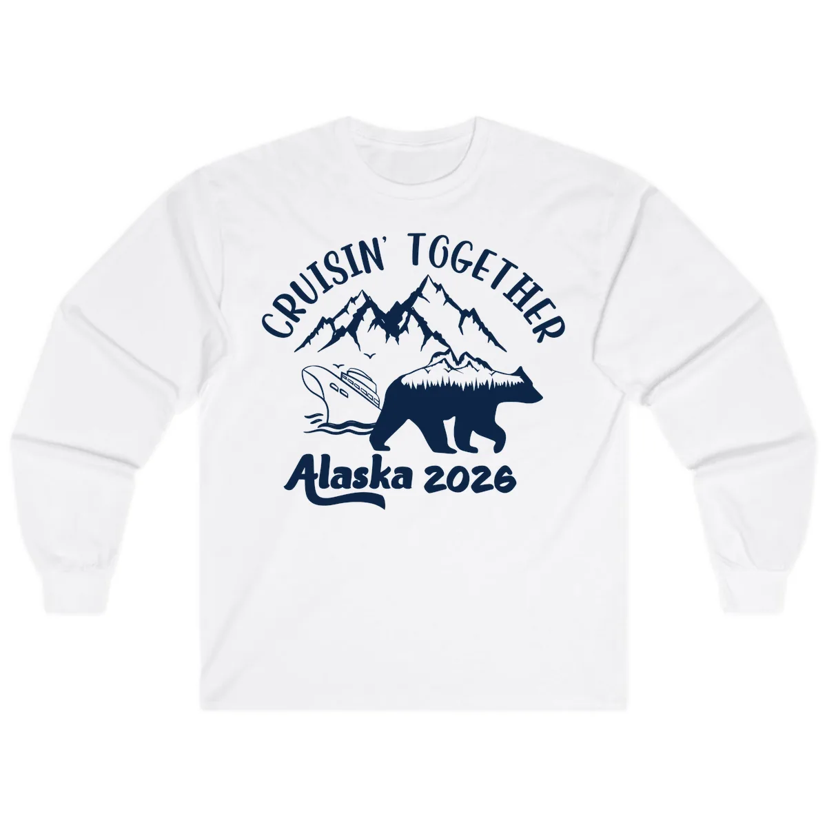 Cruisin' Together Alaska 2026 Long Sleeve in White