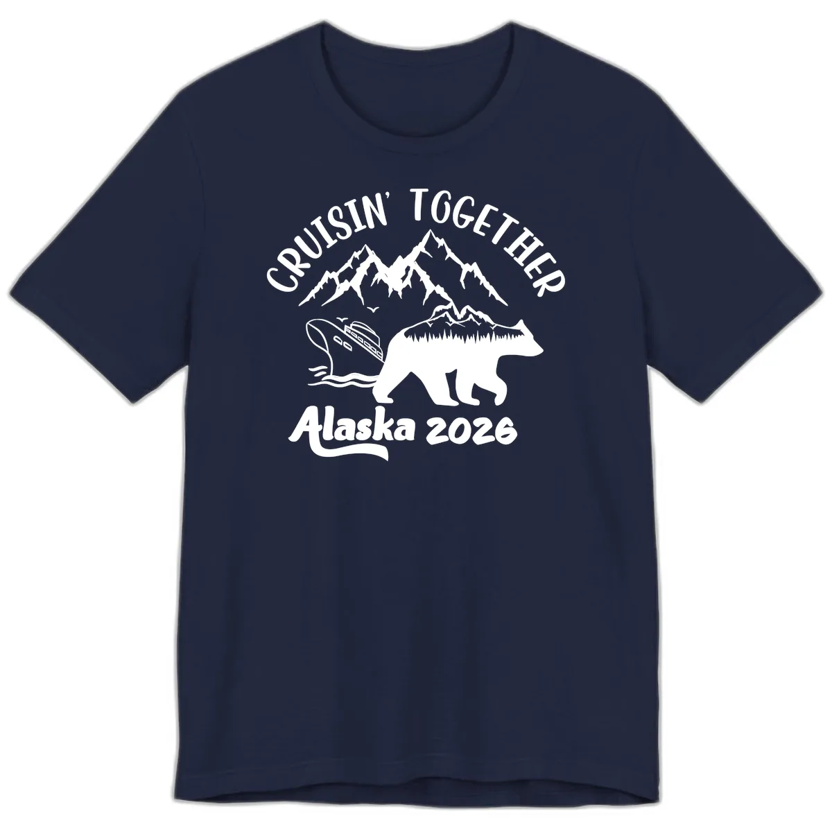 Cruisin' Together Alaska 2026 Premium T-Shirt in Navy