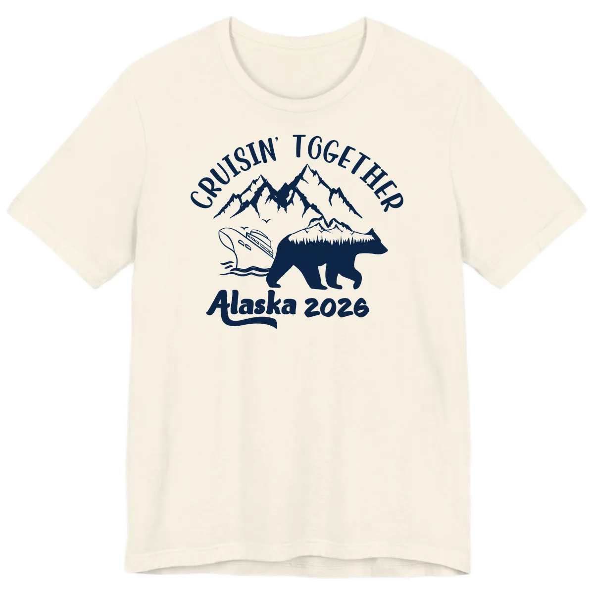 Cruisin' Together Alaska 2026 Premium T-Shirt in Natural