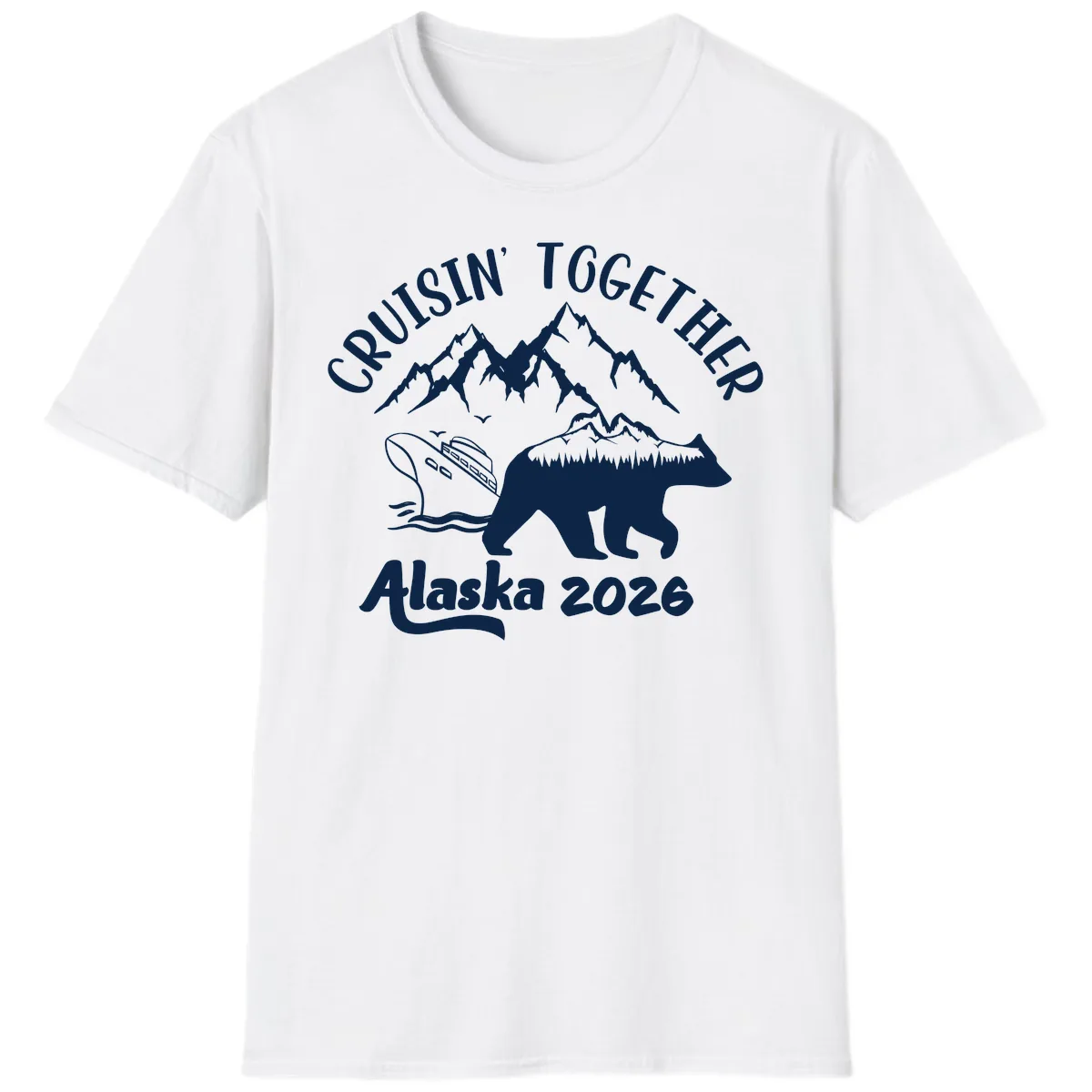 Cruisin' Together Alaska 2026 T-Shirt in White