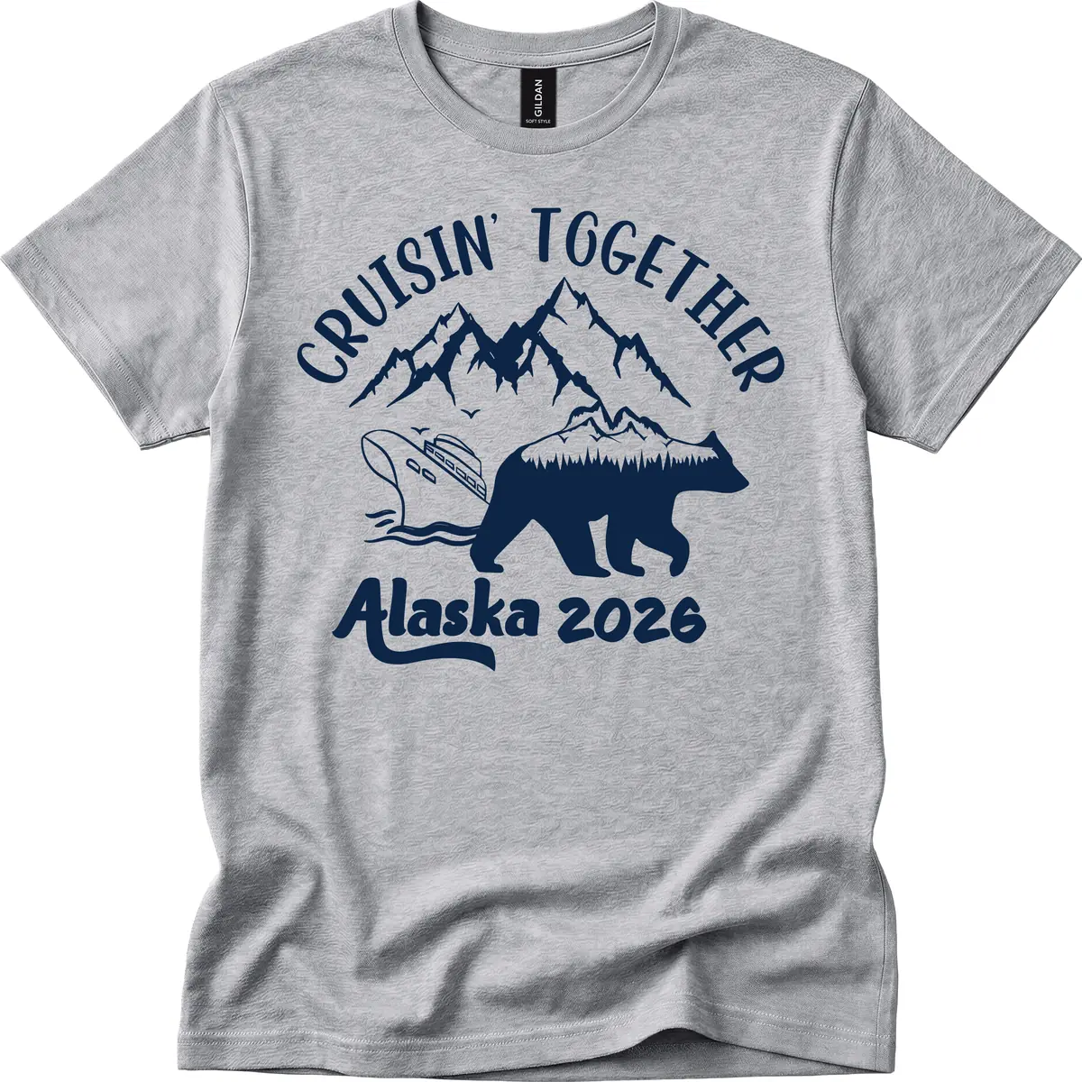 Cruisin' Together Alaska 2026 T-Shirt in Sport Grey
