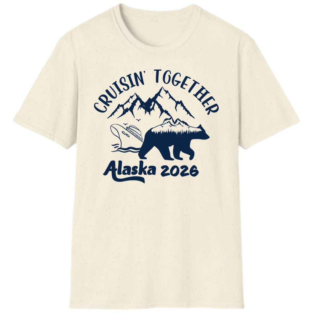 Cruisin' Together Alaska 2026 T-Shirt in Natural