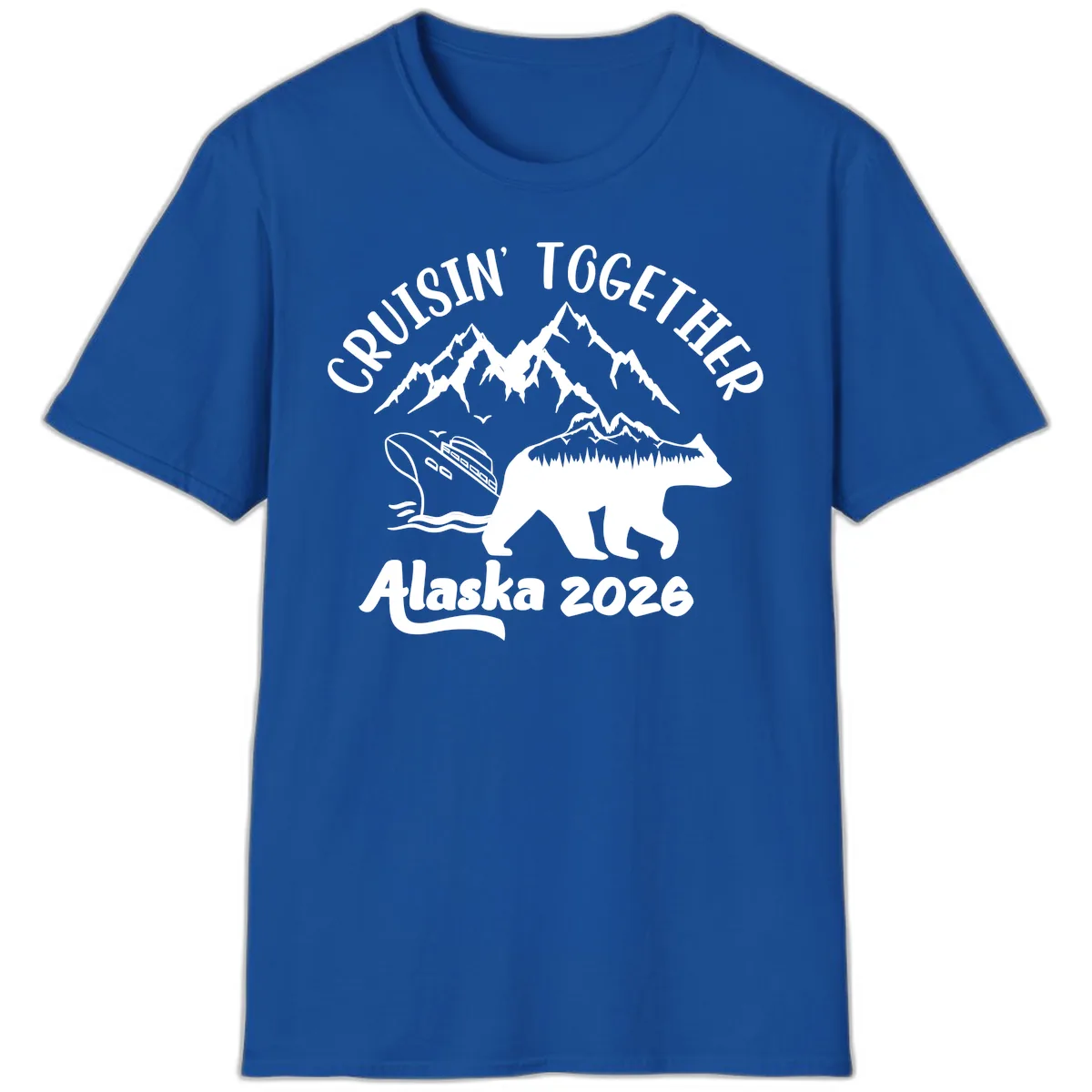 Cruisin' Together Alaska 2026 T-Shirt in Royal