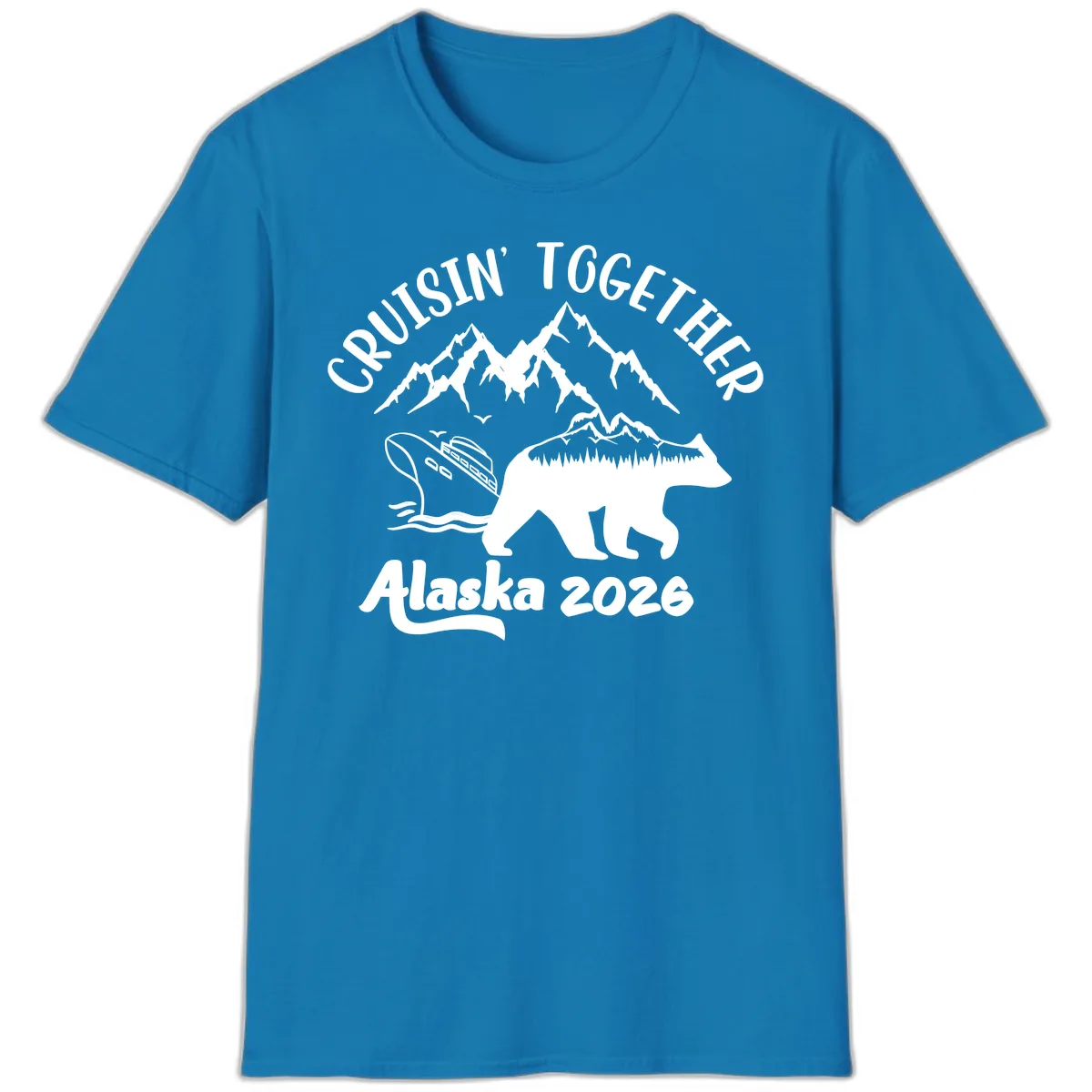 Cruisin' Together Alaska 2026 T-Shirt in Sapphire