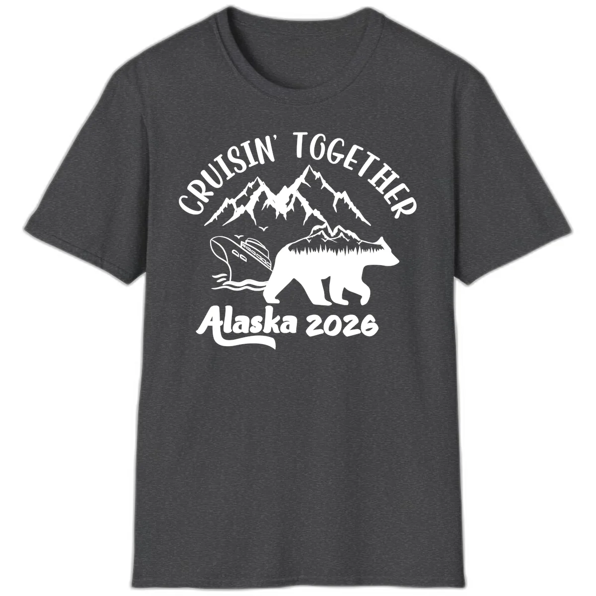 Cruisin' Together Alaska 2026 T-Shirt in Dark Heather