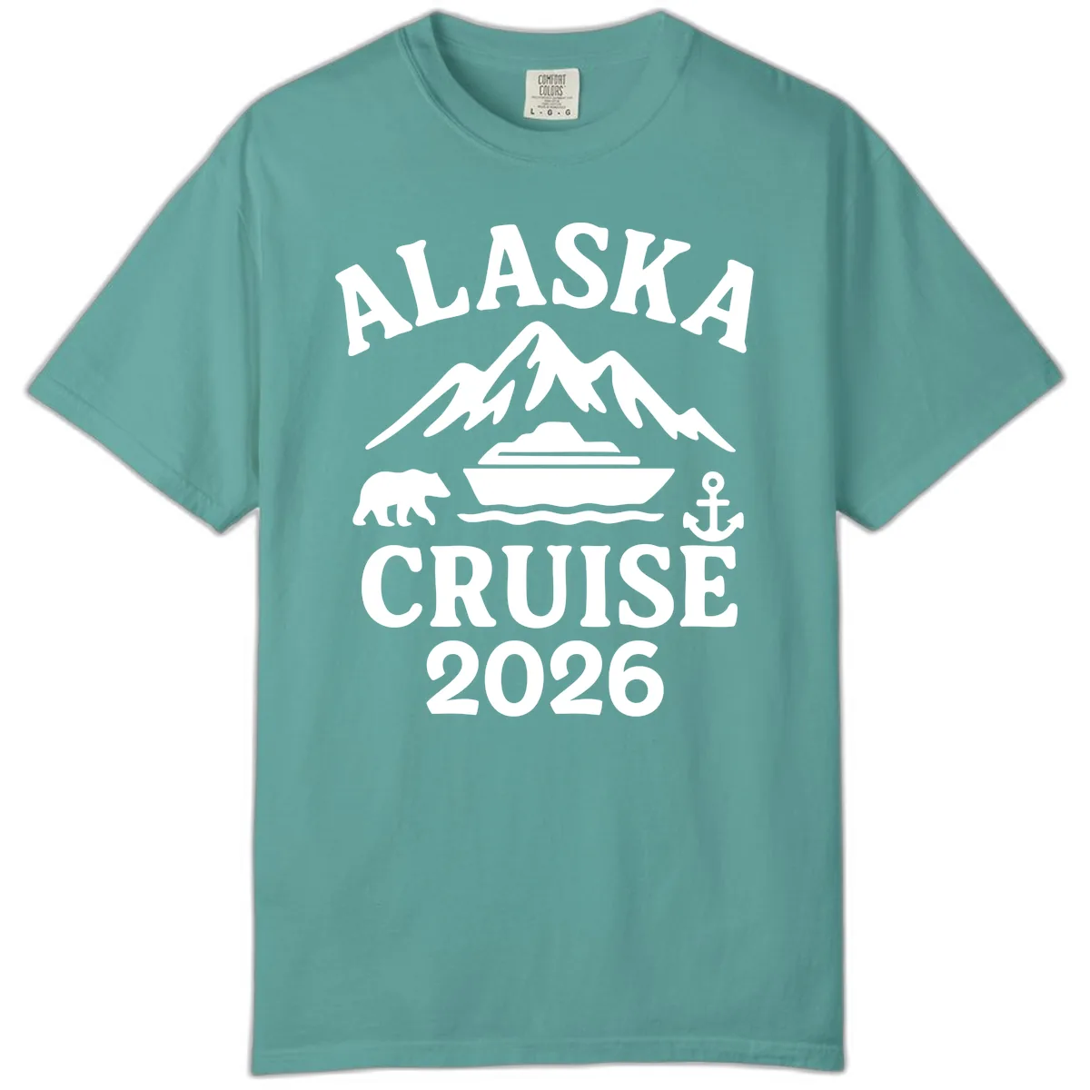 Alaska Cruise 2026 Adventure Comfort Color in Seafoam