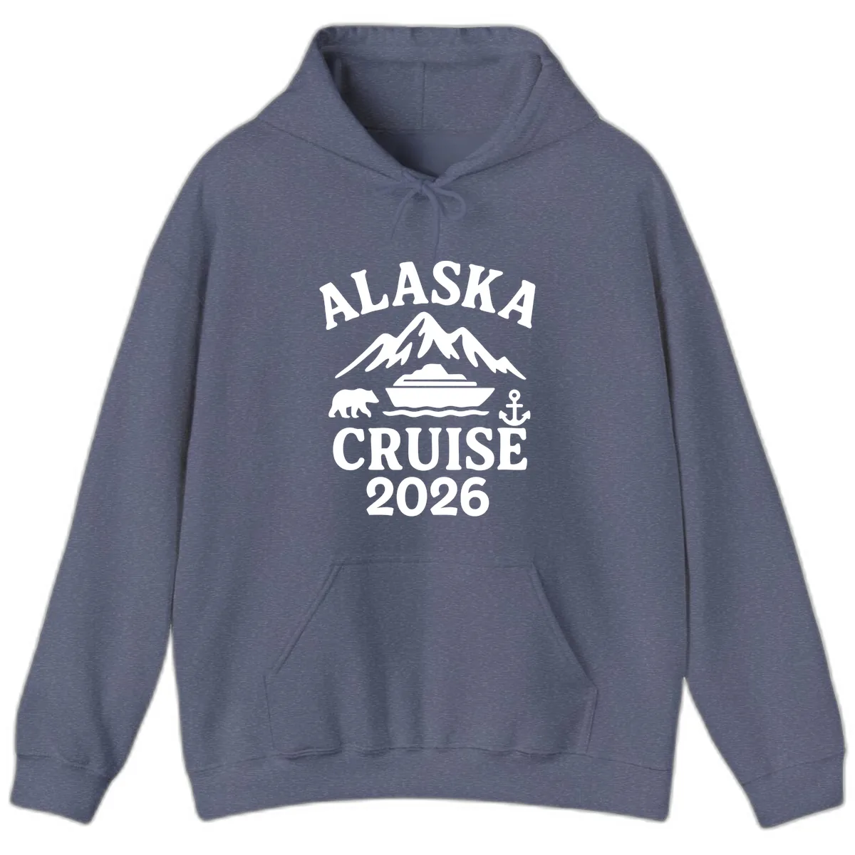 Alaska Cruise 2026 Adventure Hoodie in Heather Navy