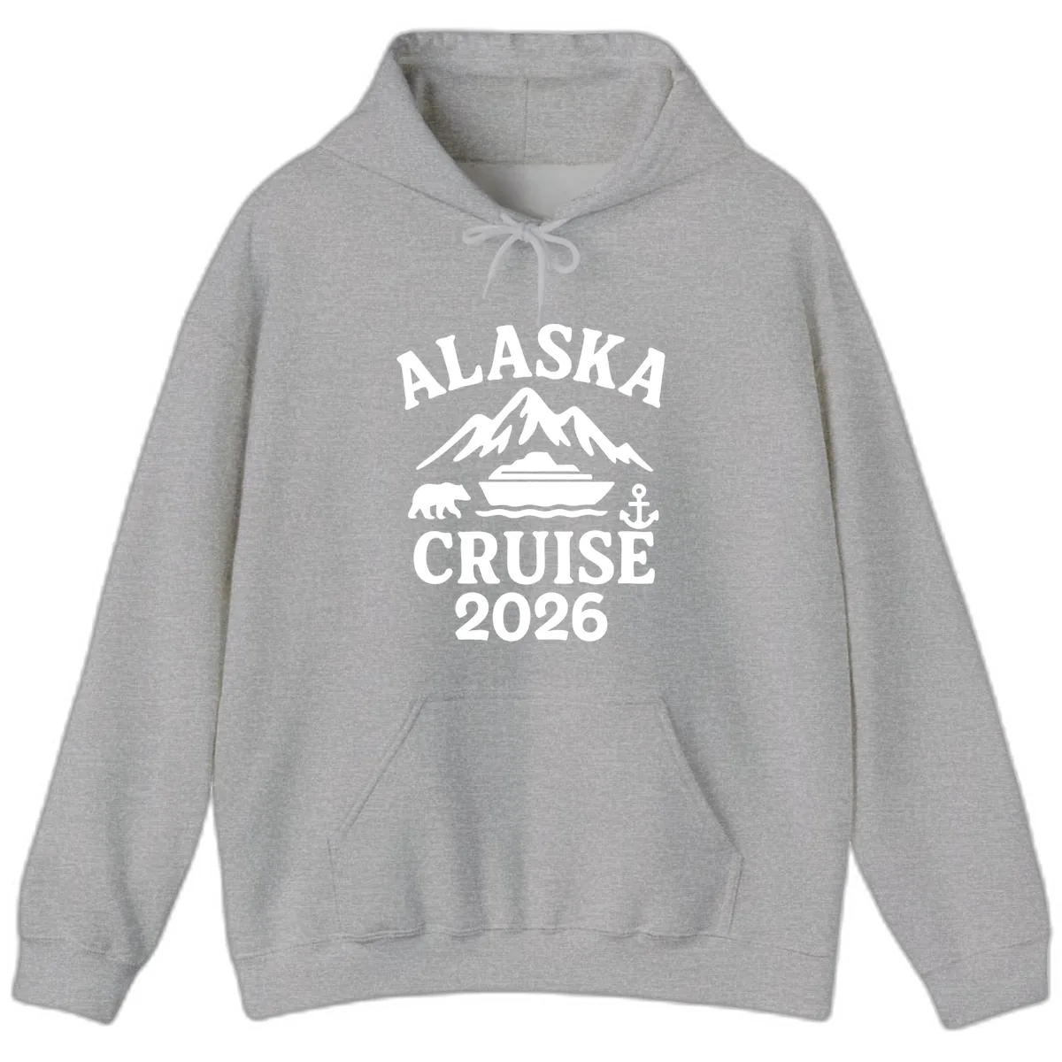 Alaska Cruise 2026 Adventure Hoodie in Sport Grey