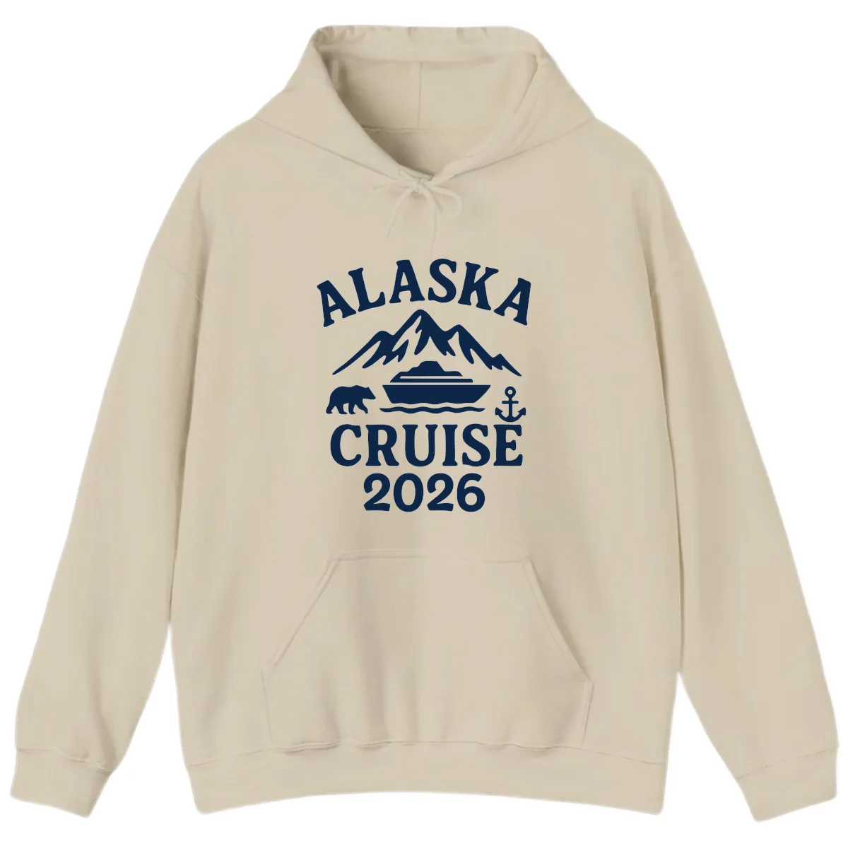Alaska Cruise 2026 Adventure Hoodie in Sand