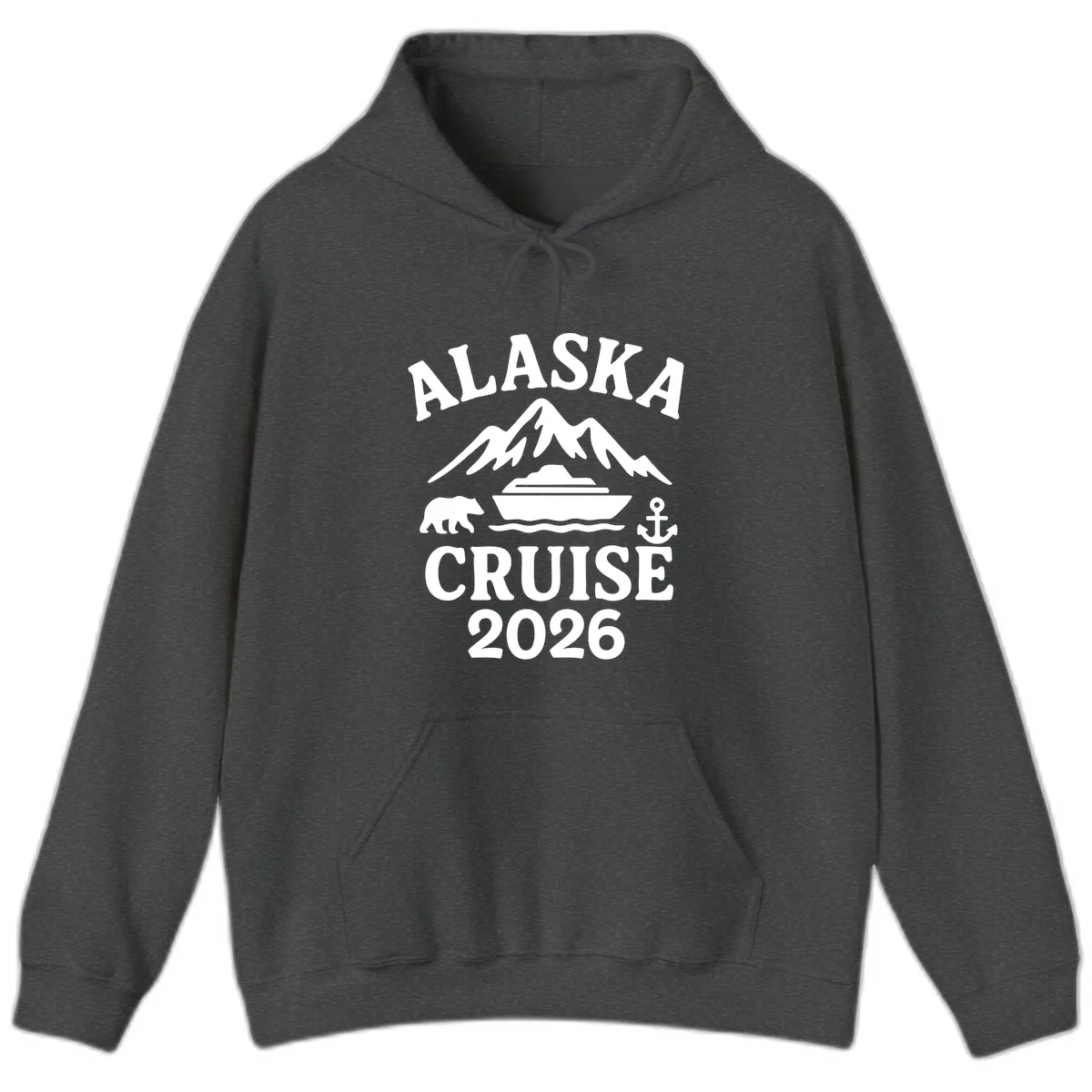 Alaska Cruise 2026 Adventure Hoodie in Dark Heather