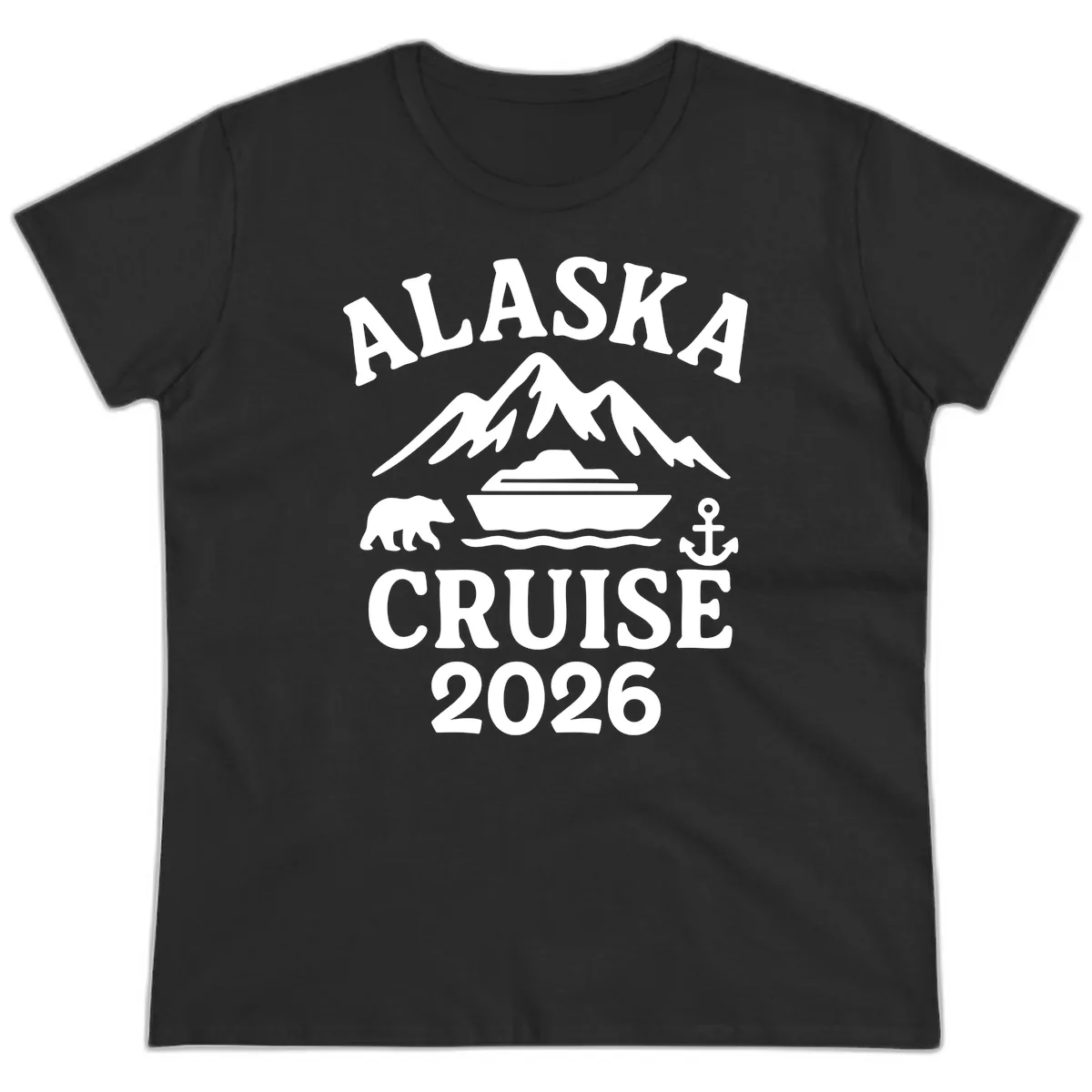 Alaska Cruise 2026 Adventure Ladies Tee in Black