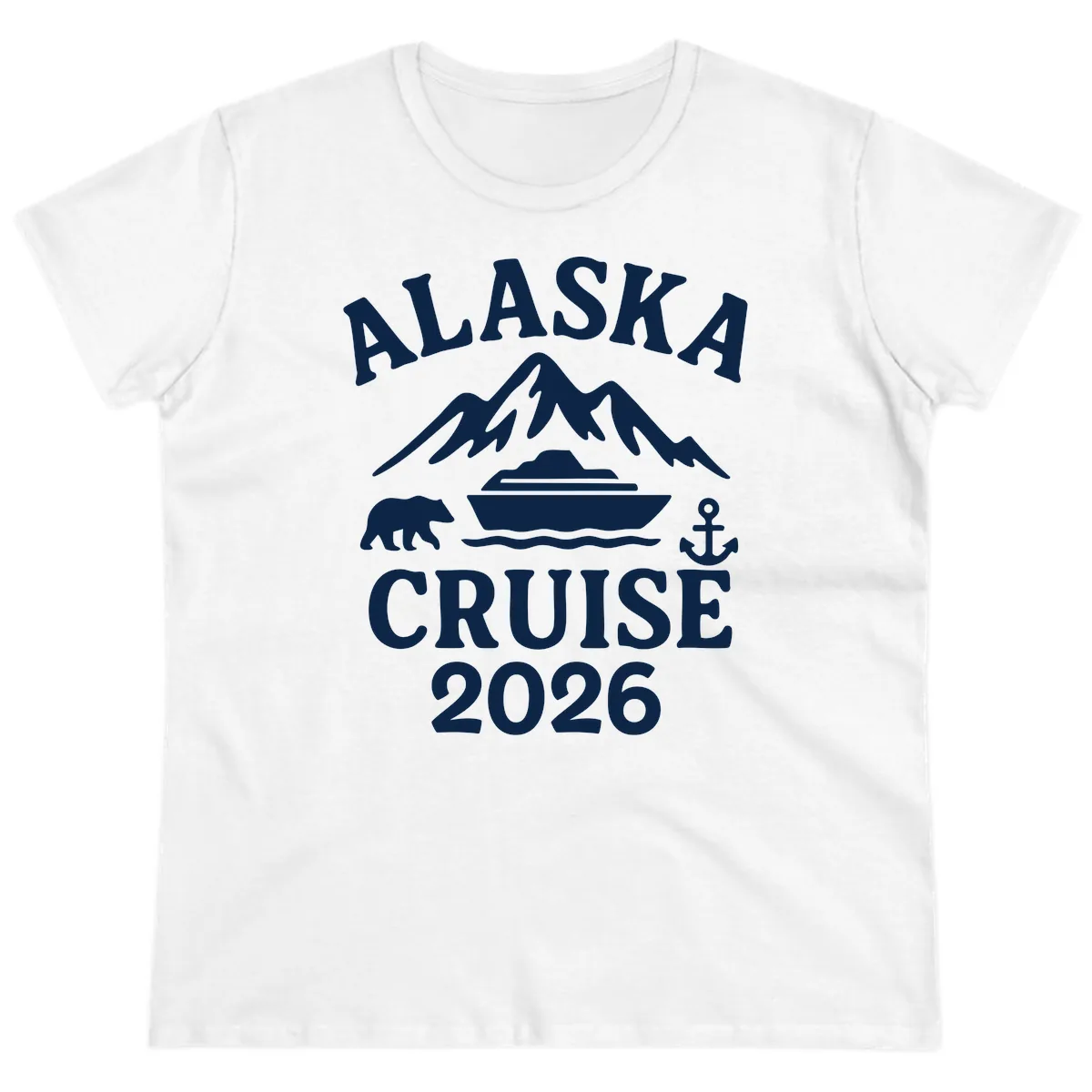 Alaska Cruise 2026 Adventure Ladies Tee in White