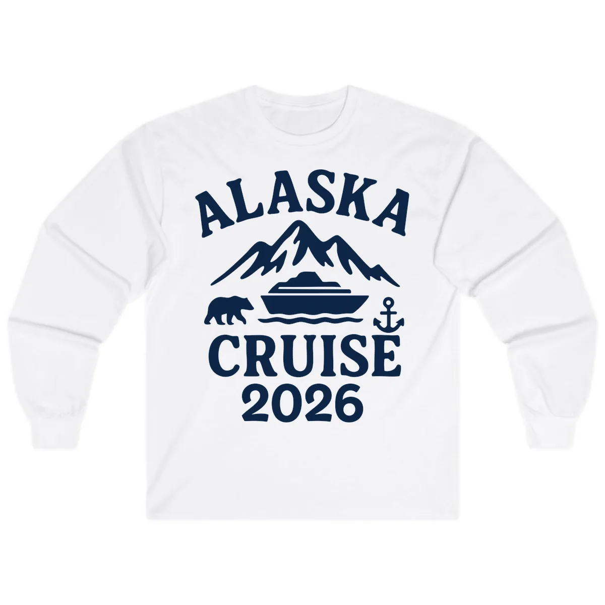 Alaska Cruise 2026 Adventure Long Sleeve in White