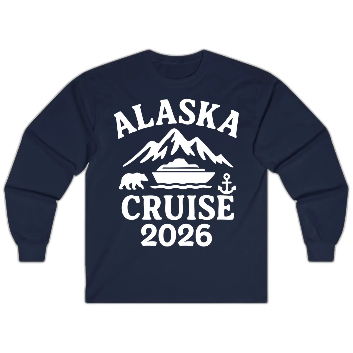 Alaska Cruise 2026 Adventure Long Sleeve in Navy