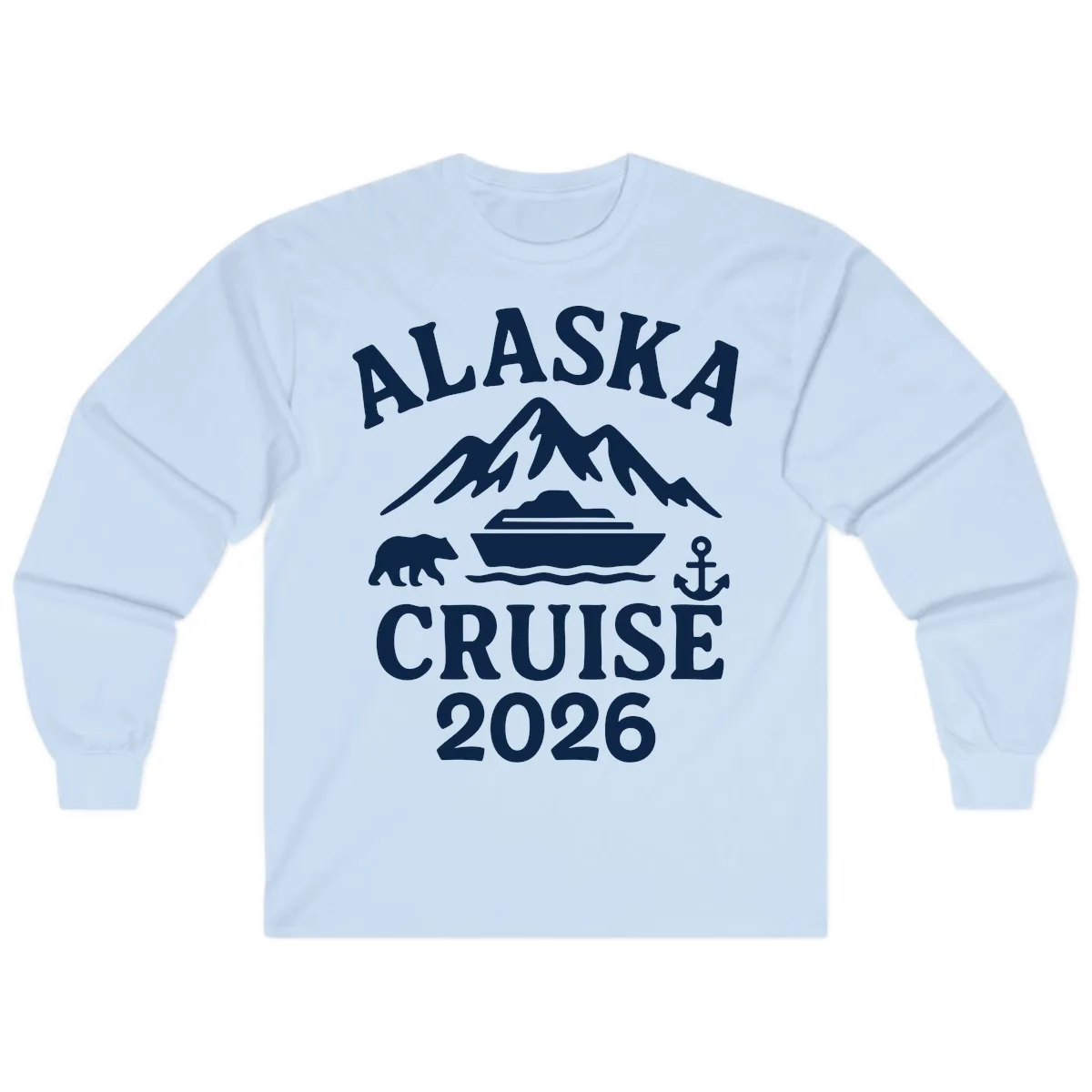 Alaska Cruise 2026 Adventure Long Sleeve in Light Blue