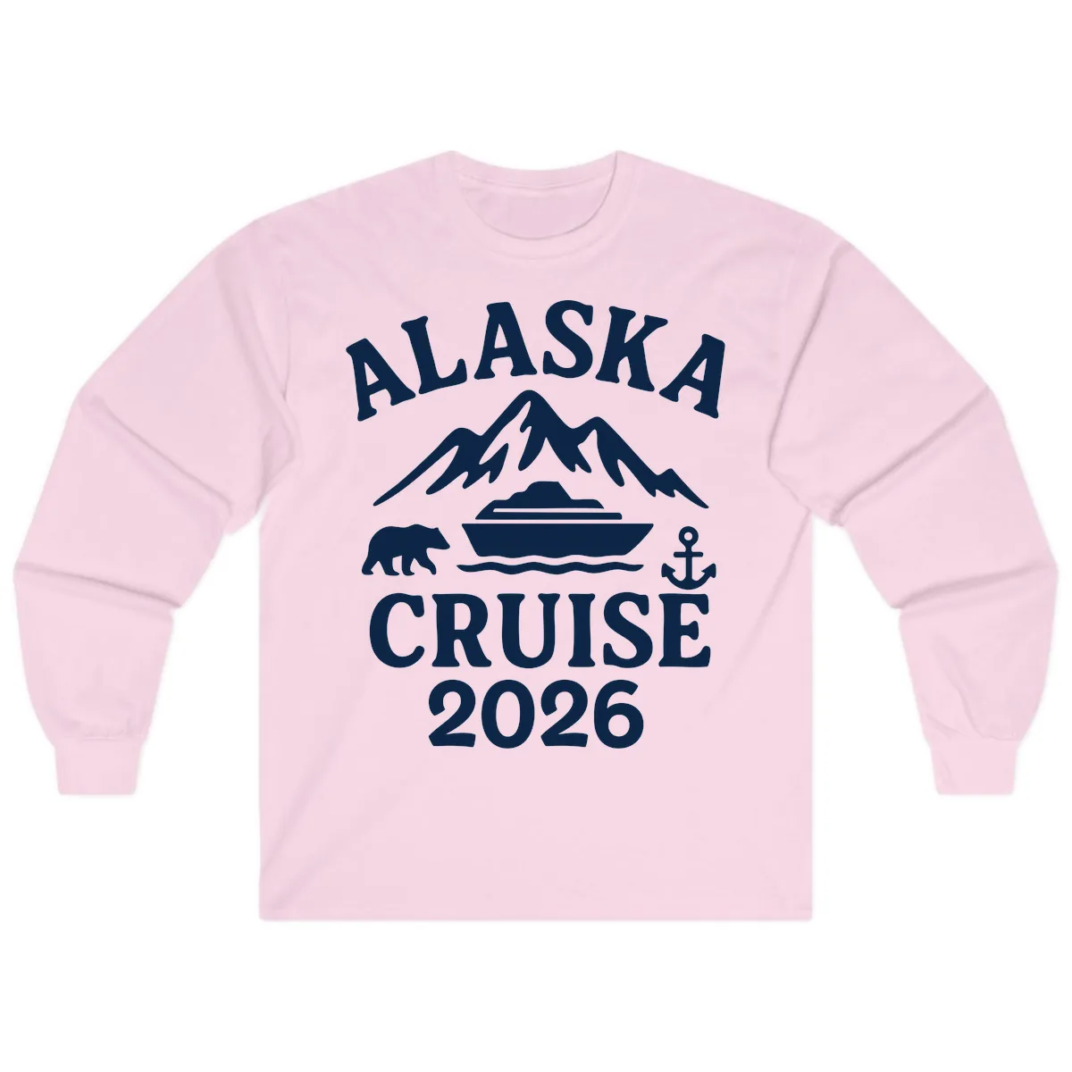 Alaska Cruise 2026 Adventure Long Sleeve in Light Pink