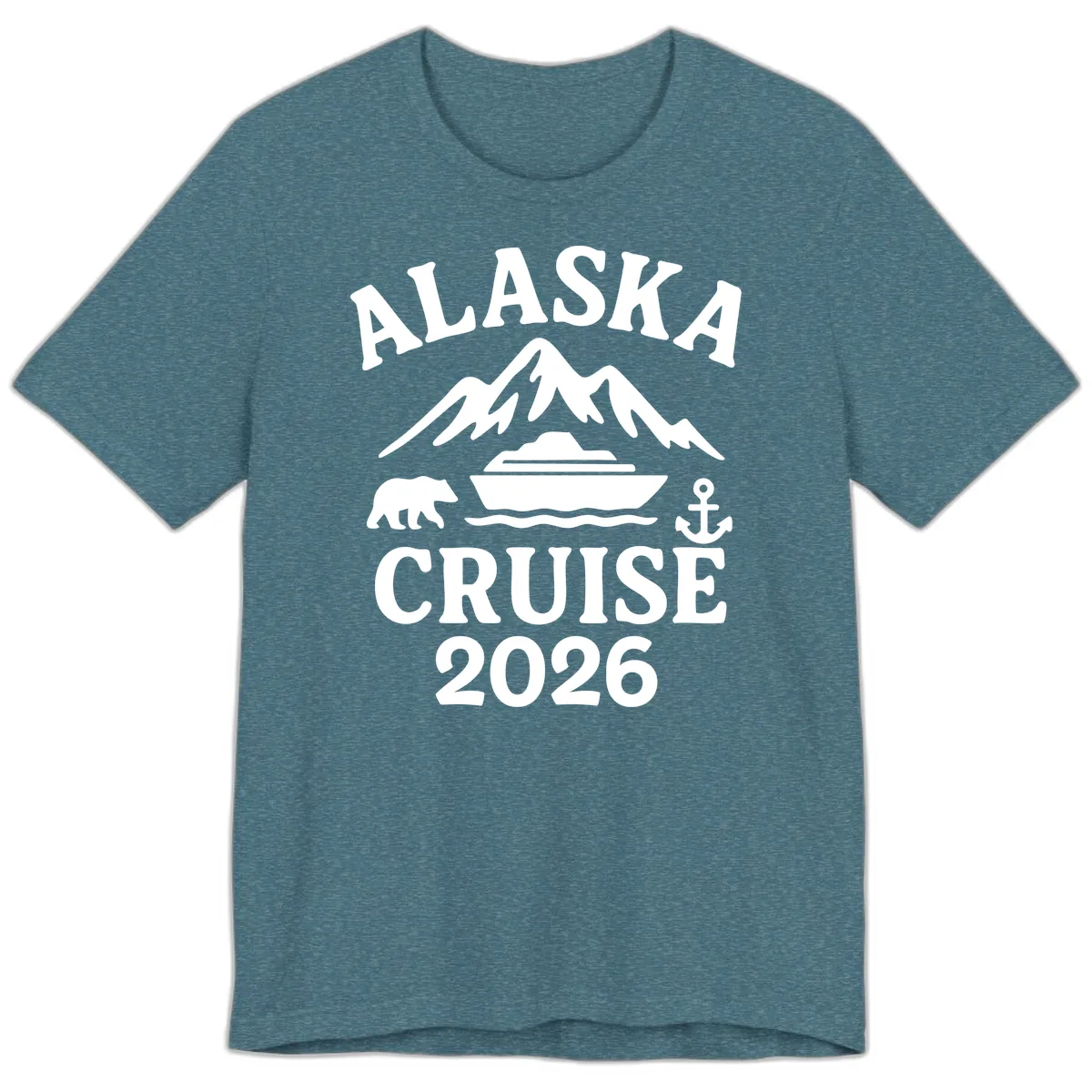 Alaska Cruise 2026 Adventure Premium T-Shirt in Heather Deep Teal