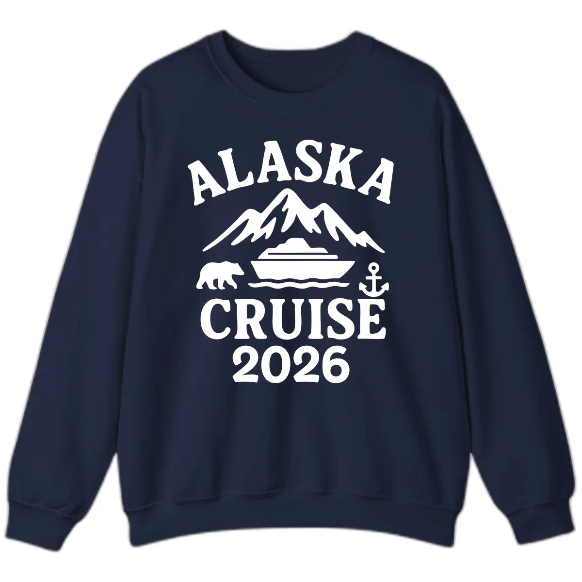 Alaska Cruise 2026 Adventure Sweatshirt in Navy
