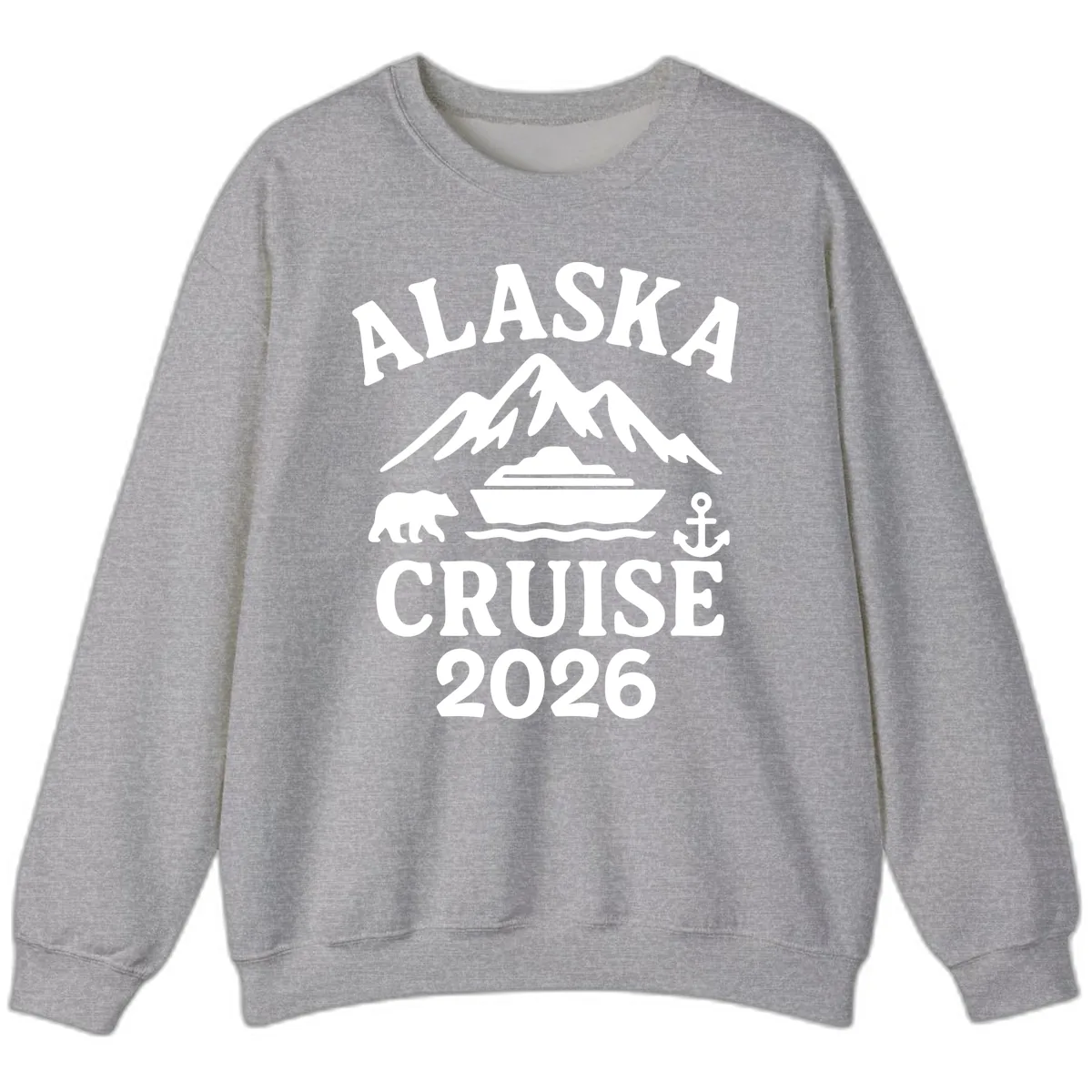 Alaska Cruise 2026 Adventure Sweatshirt in Sport Grey