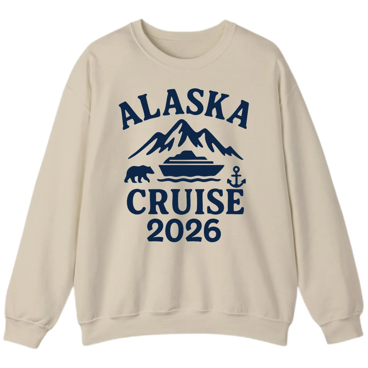 Alaska Cruise 2026 Adventure Sweatshirt in Sand